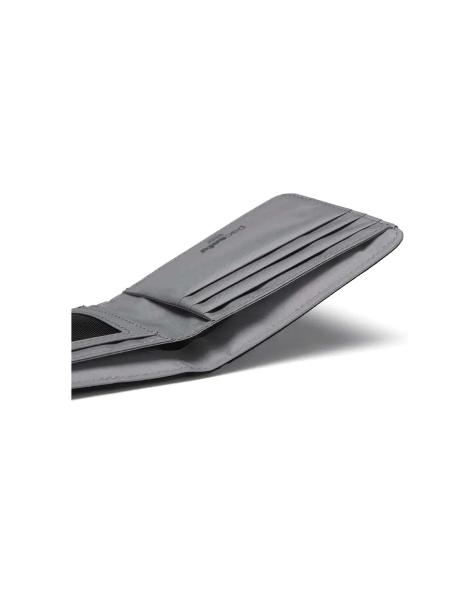 6 Pacsafe RFIDsafe Bifold Wallet RFID Blocking Recycled Slim Profile Jet - Black, 6 of 7