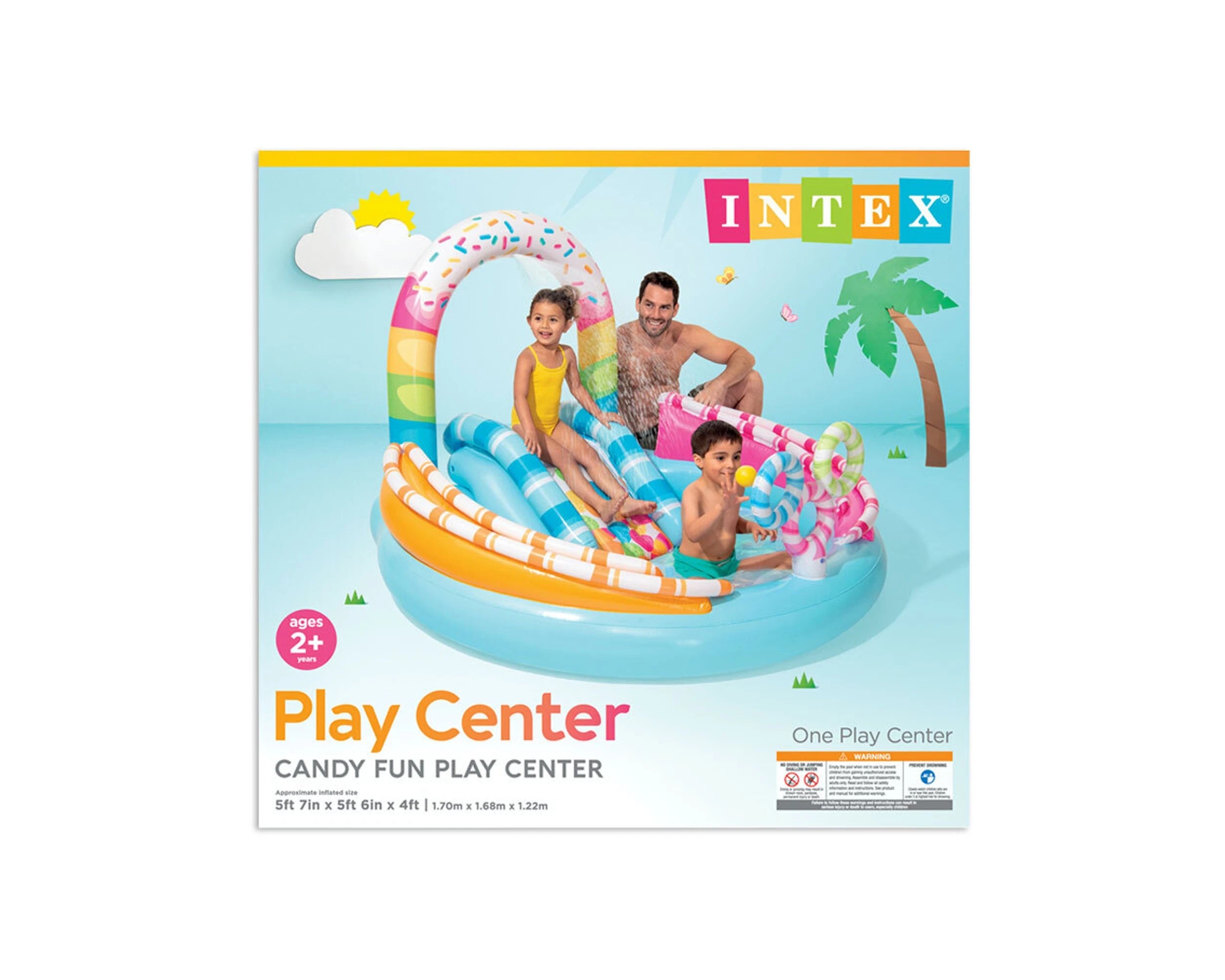 2 Intex Wet Set Collection Kids Inflatable Pool 170x168cm - Kids Water Slide - Multi, 2 of 7