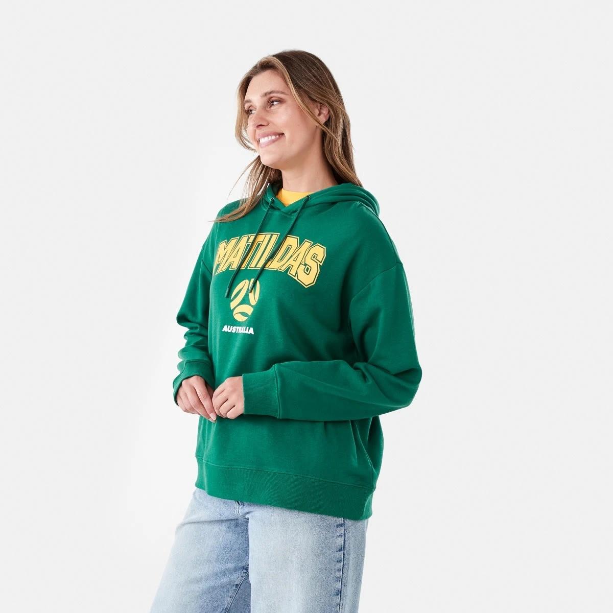 2 Official Matildas Adult Hoodie Green, 2 of 5
