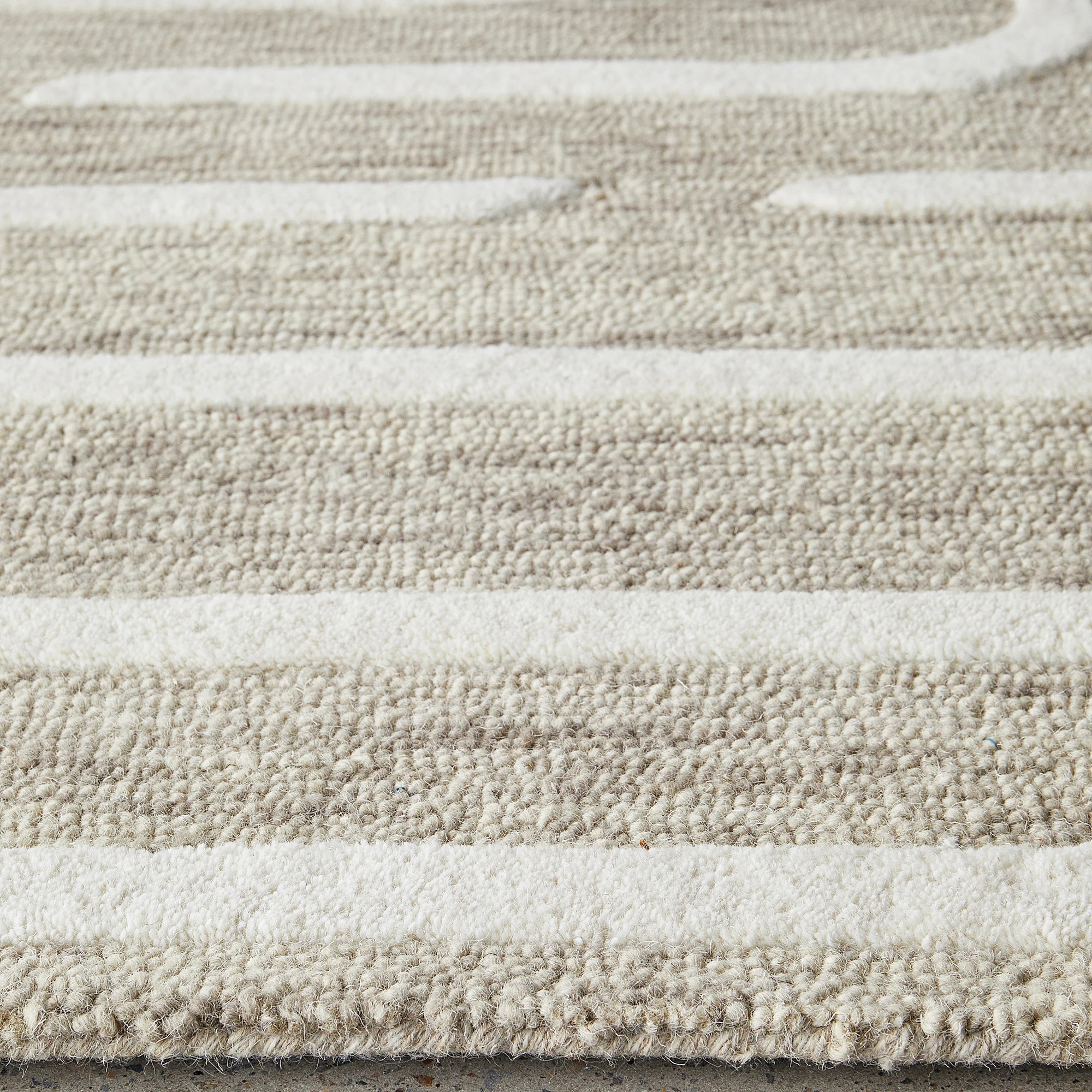 7 Common Ground Rugs Lumina Maze 225x155cm - Medium Wool Rug - Beige, 7 of 7