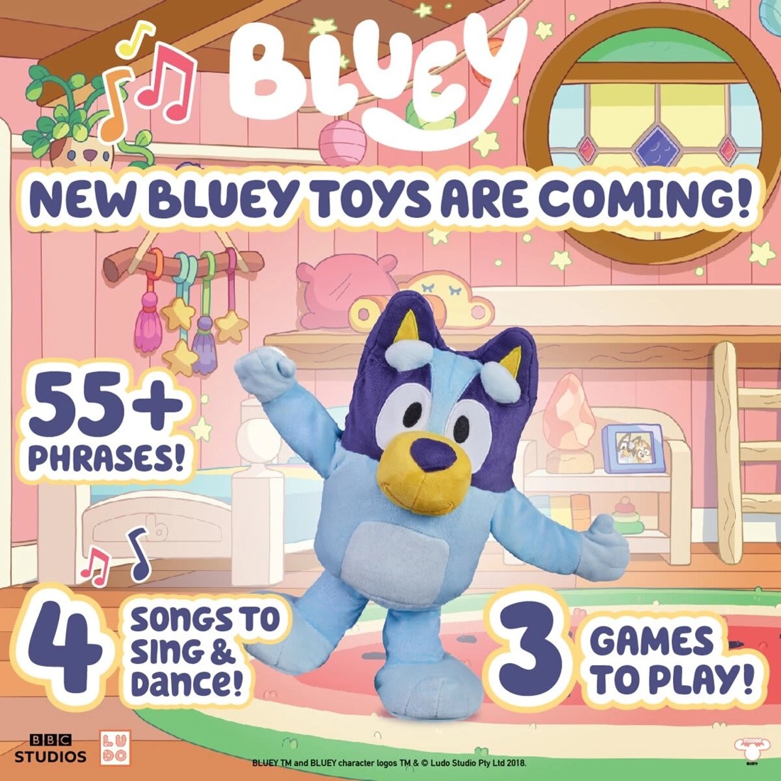 6 Dance & Play Bluey Plush Toy, 6 of 10