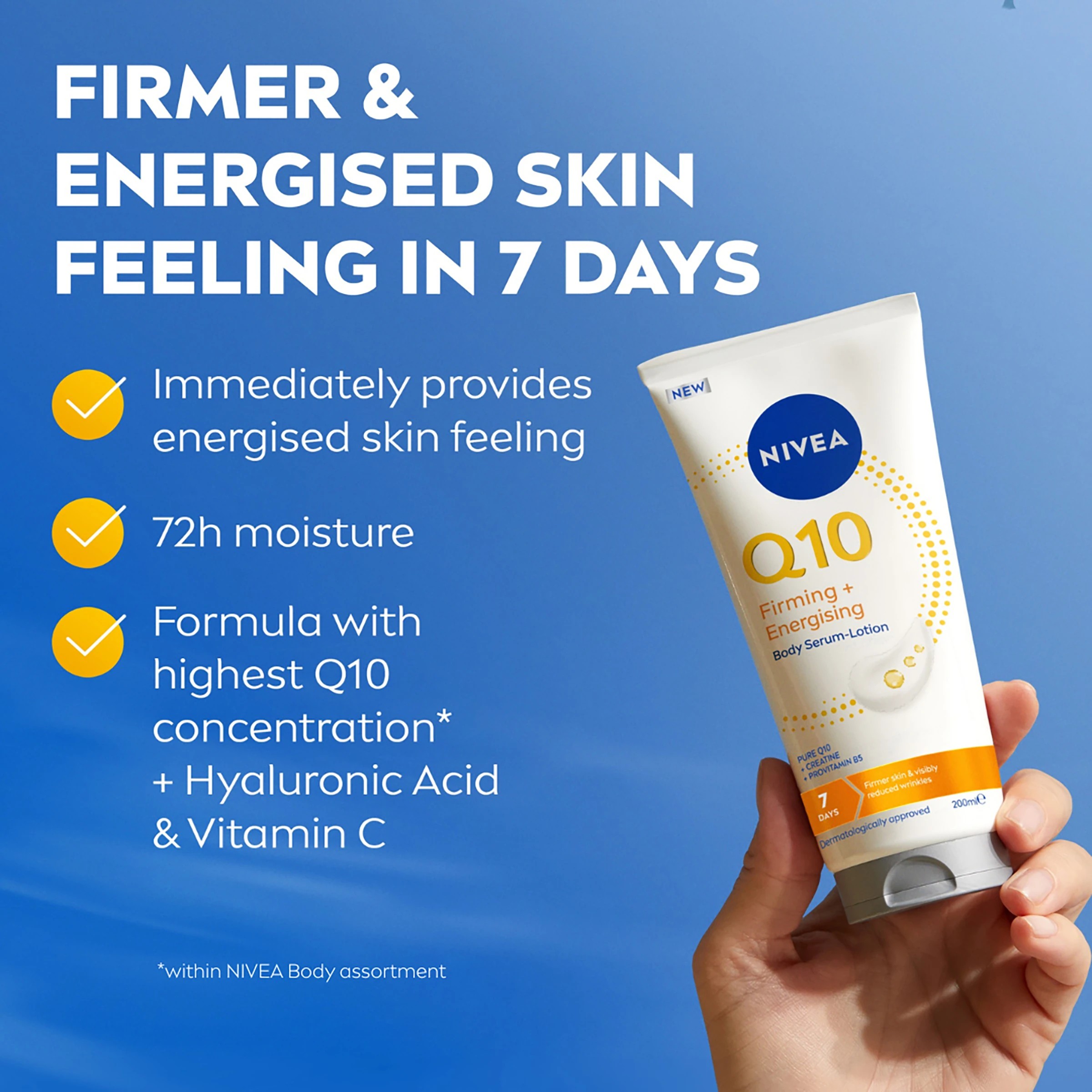6 Nivea Q10 Firming + Energising Body Serum-Lotion 200ml - Hyaluronic Acid and Vitamin C, 6 of 7
