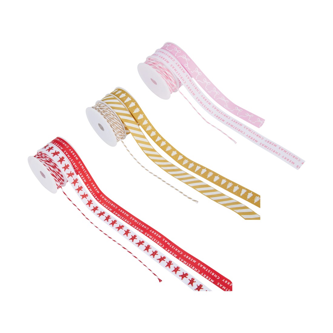 3 3 Pack Christmas Gift Ribbons - Assorted, 3 of 3