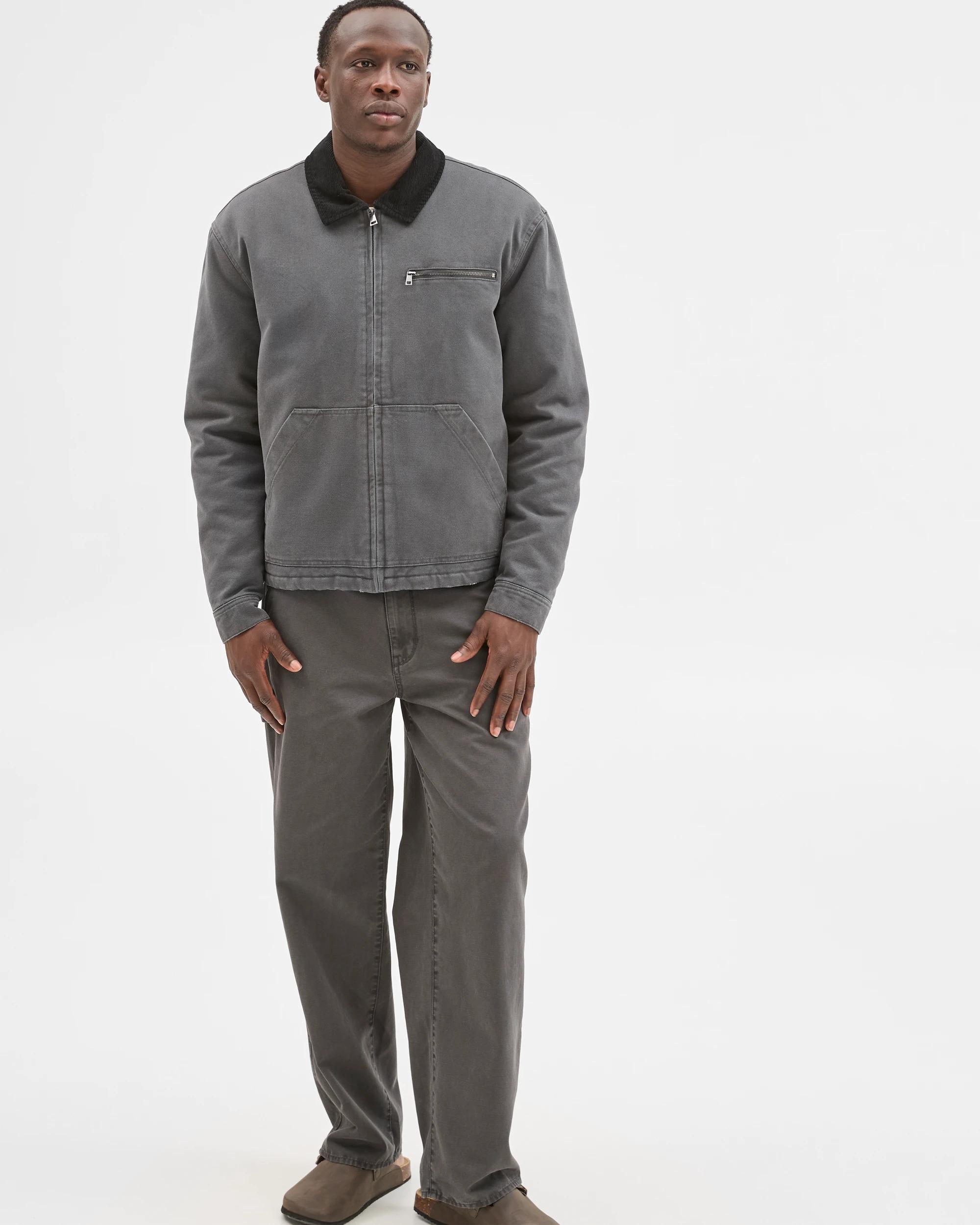 4 Commons Australian Cotton Heavyweight Washed Worker Jacket GUNMETAL, 4 of 6