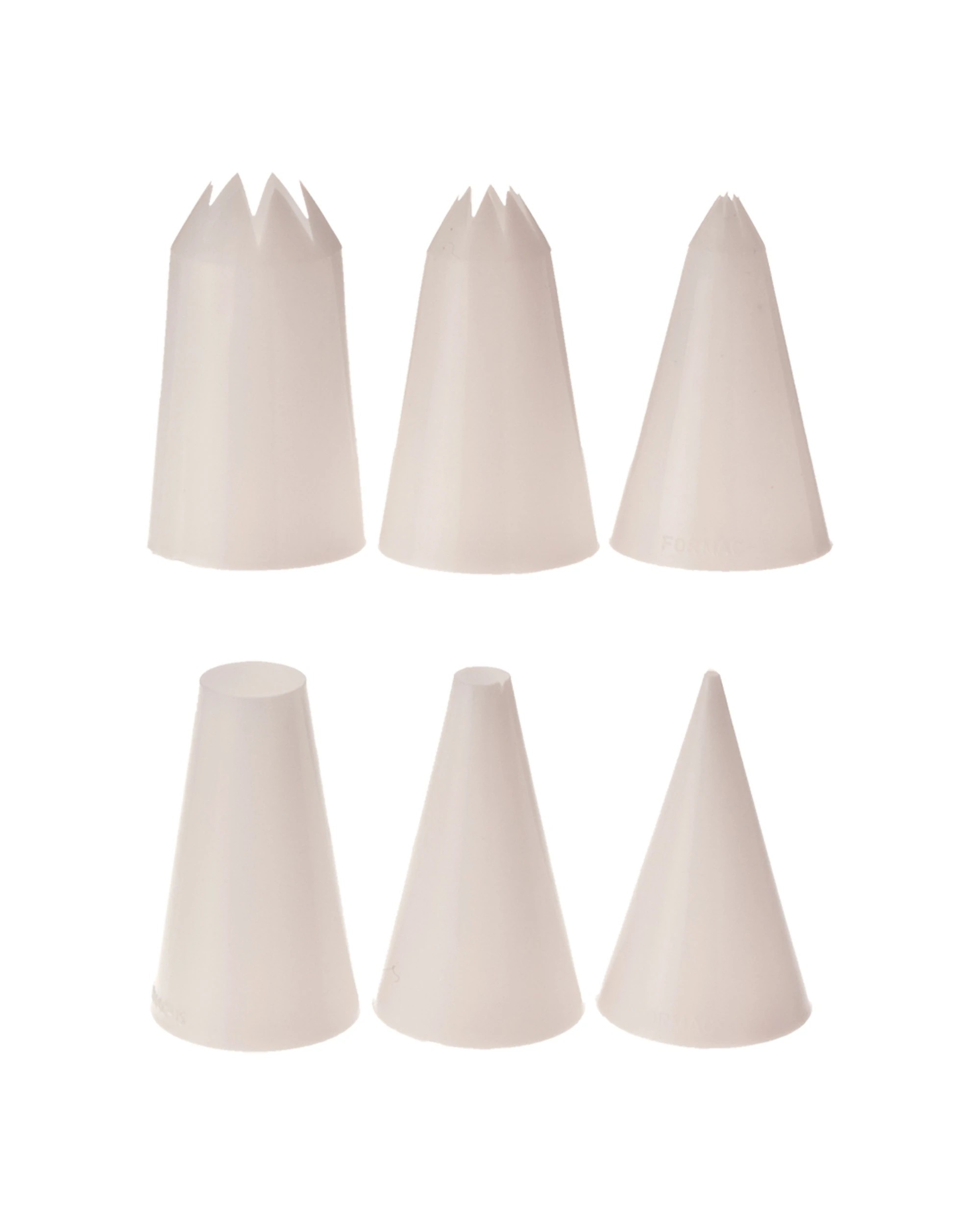 2 Appetito 6pc Plastic Piping Nozzles Professional Quality Home Kitchen - White, 2 of 3