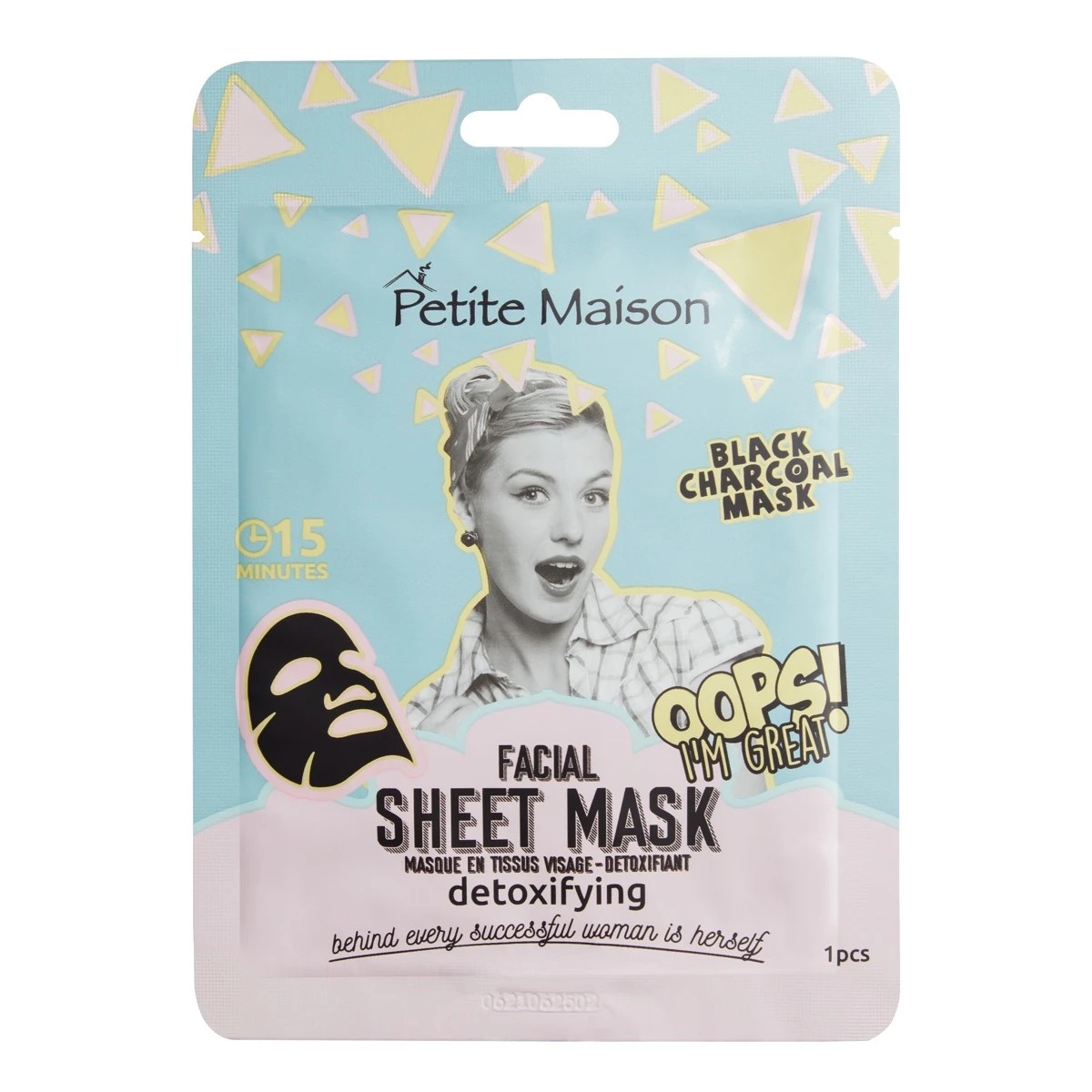 1 Petite Maison Detoxifying Facial Sheet Mask 25ml - Tea Tree Oil, Hyaluronic Acid and Pink Pomelo Extract, 1 of 2