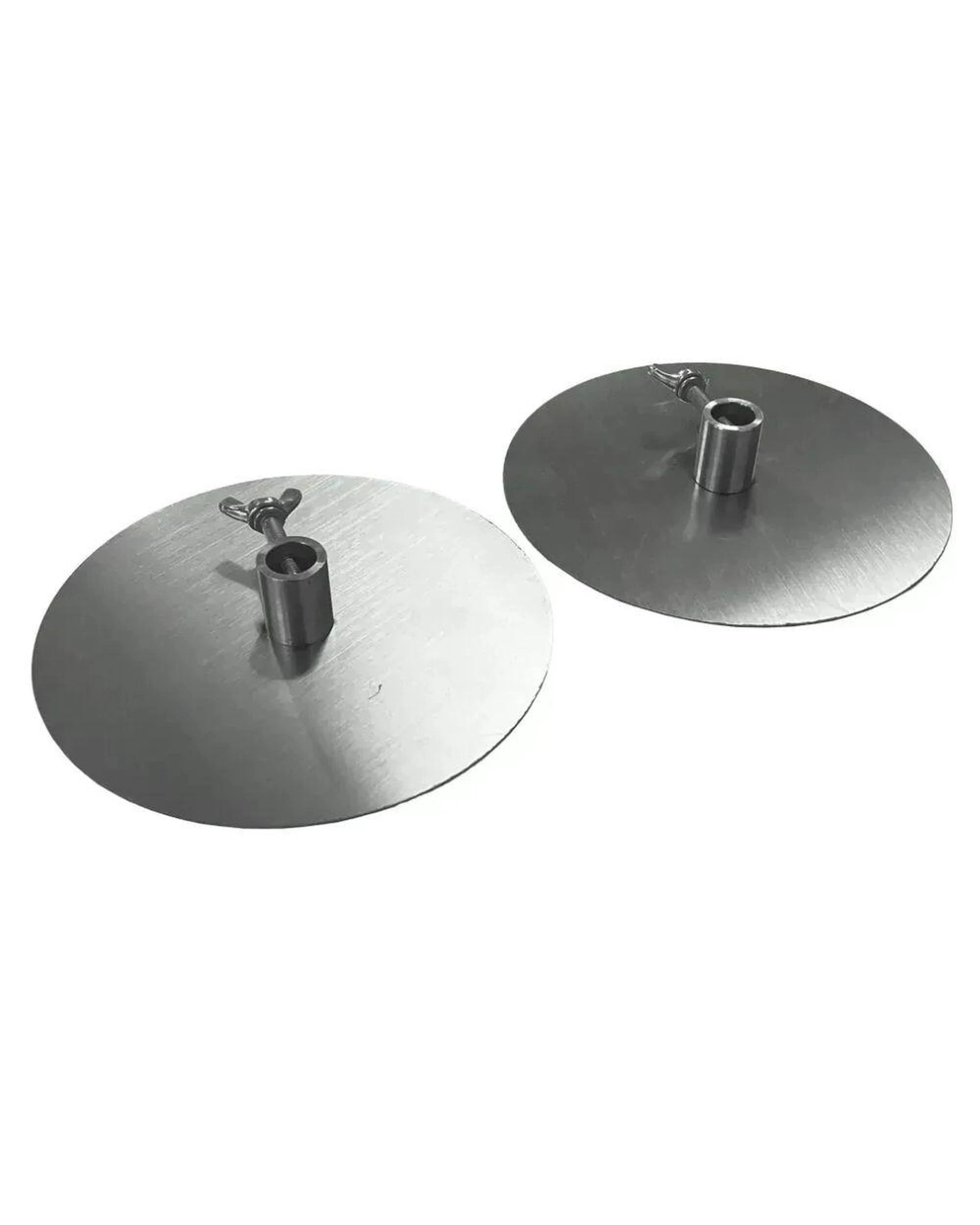 2 Flaming Coals Souvlaki Stainless Steel Gyros Plate 14mm x2, 2 of 6