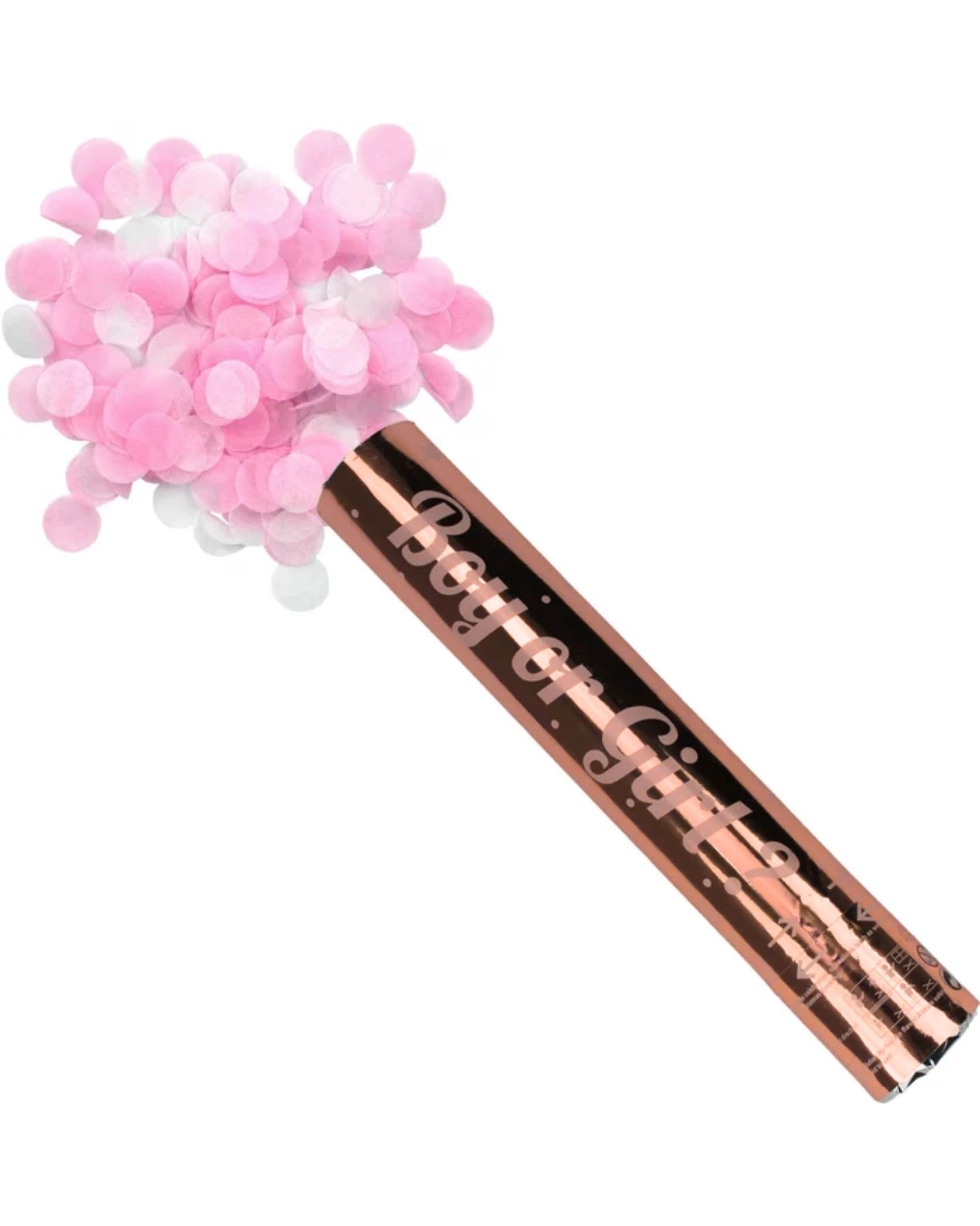 1 Artwrap Gender Reveal Confetti Twist Popper - Pink - Pink, 1 of 3
