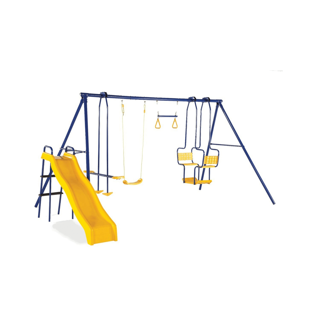 1 Plum Play Au 5 Unit Metal Swing Set With Slide Glider Monkey Bars Galvanised
 - Multi, 1 of 9