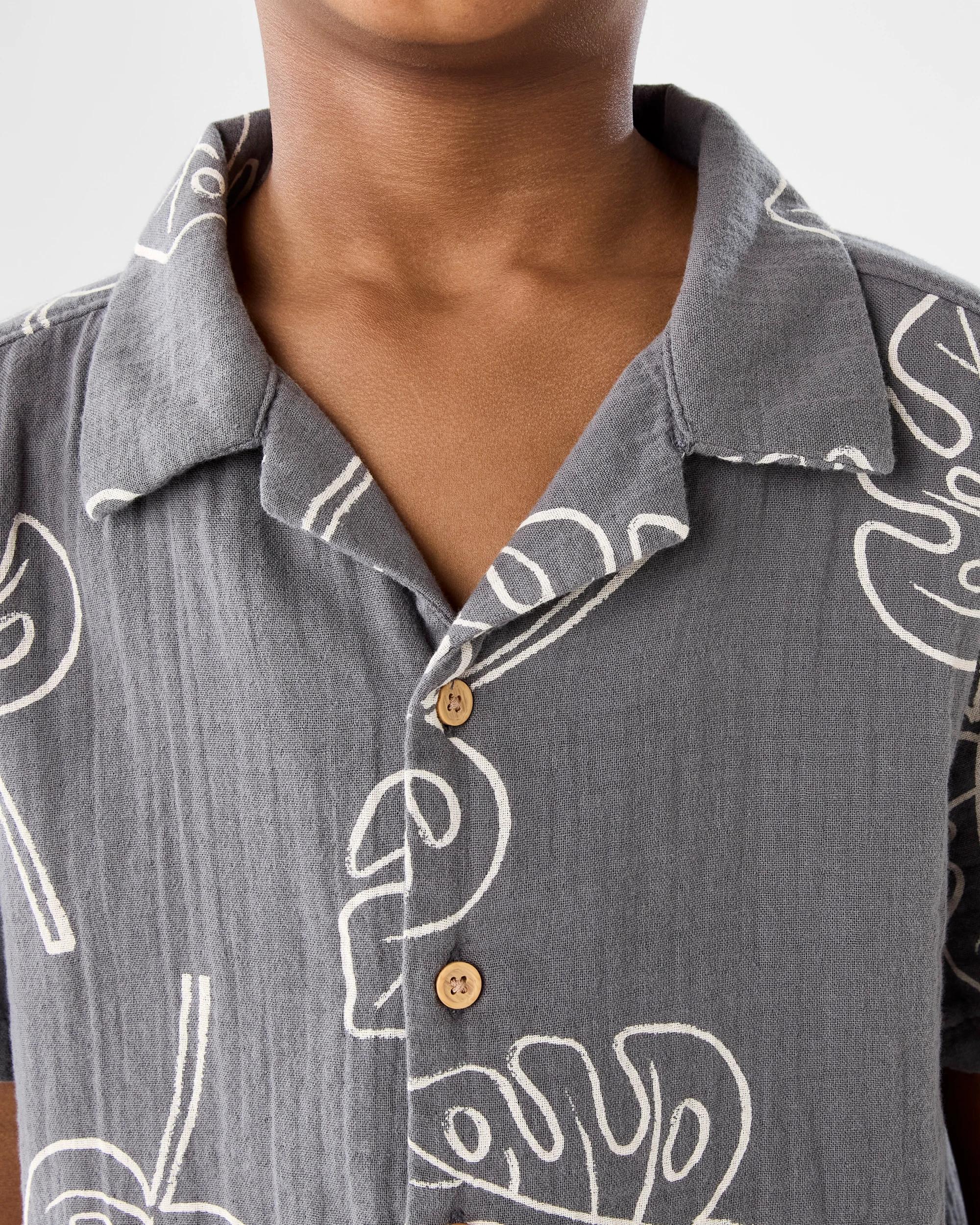 4 Double Cloth Shirt Gry Leaves, 4 of 9