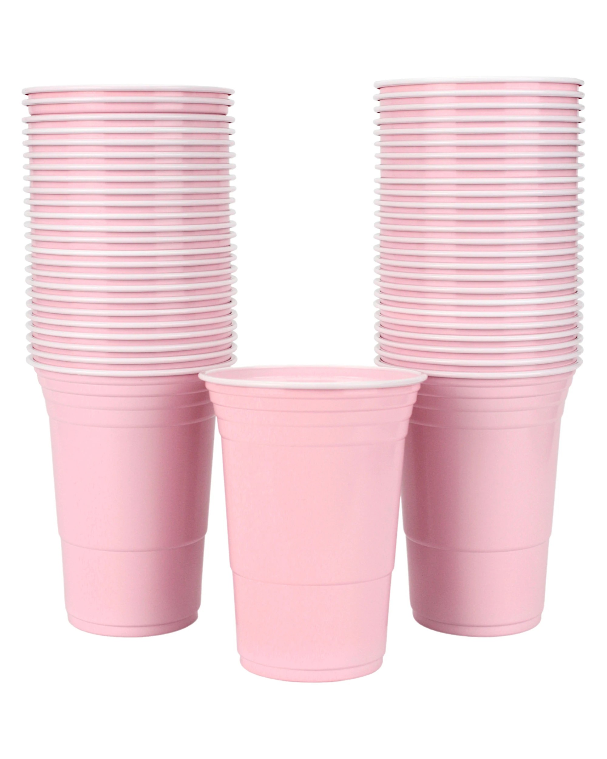 1 Partyware Everyday Party Light Pink American Cups 450ml Pack of 50 - Light Pink, 1 of 3
