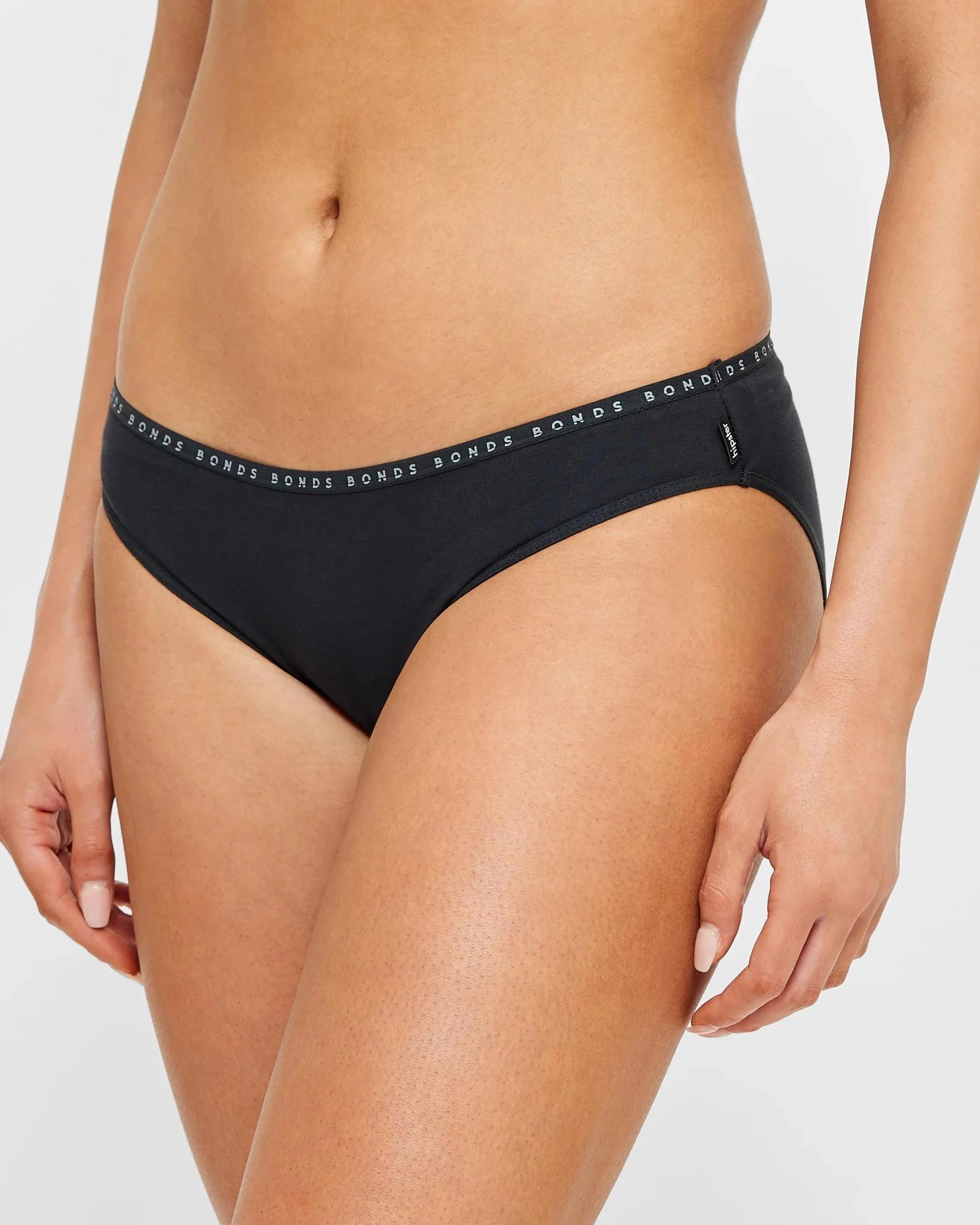 3 Bonds 2 Pack Hipster Bikini Briefs BLACK, 3 of 4