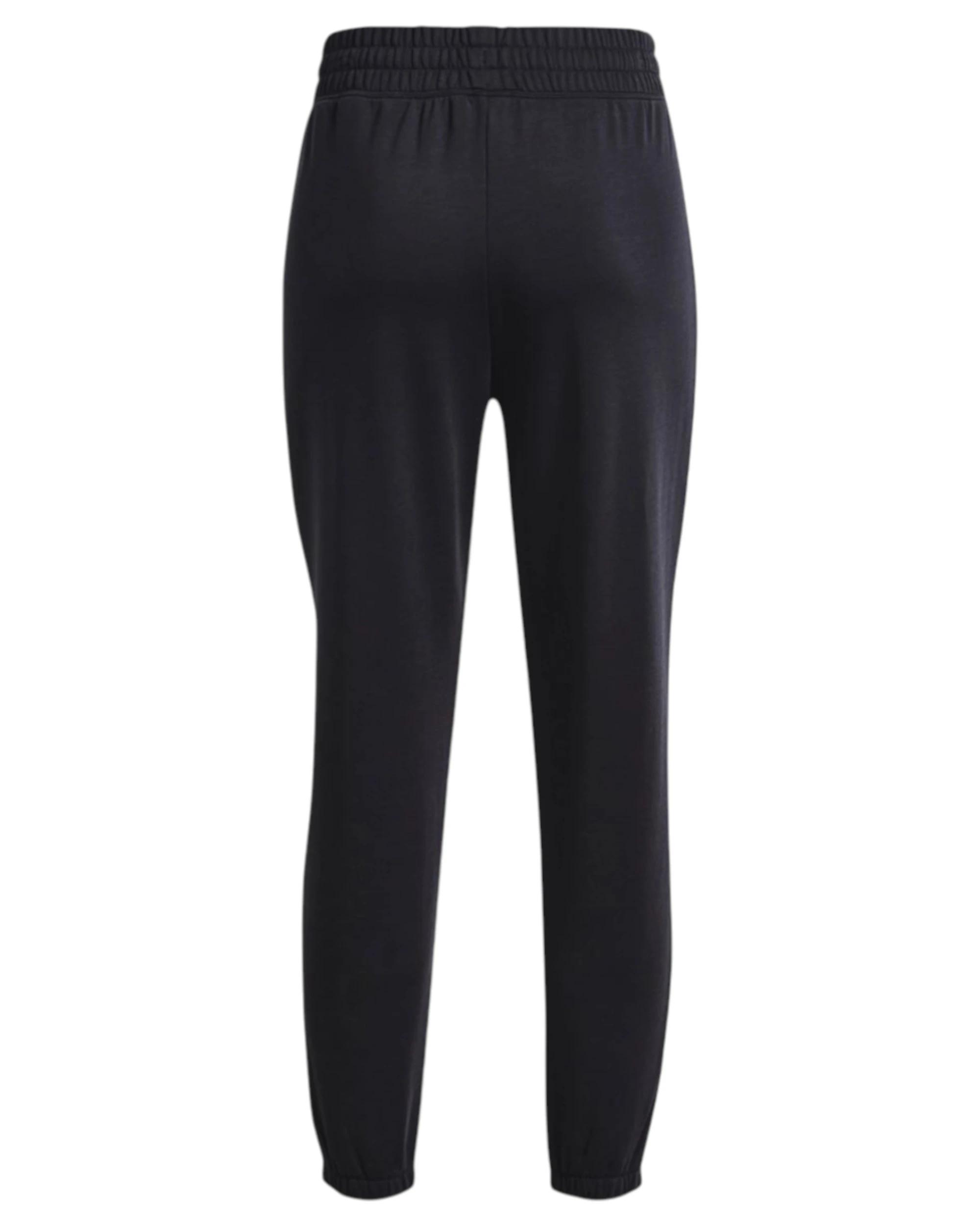 2 Under Armour Womens Rival Terry Jogger Black Athletic Trackies BLACK, 2 of 6