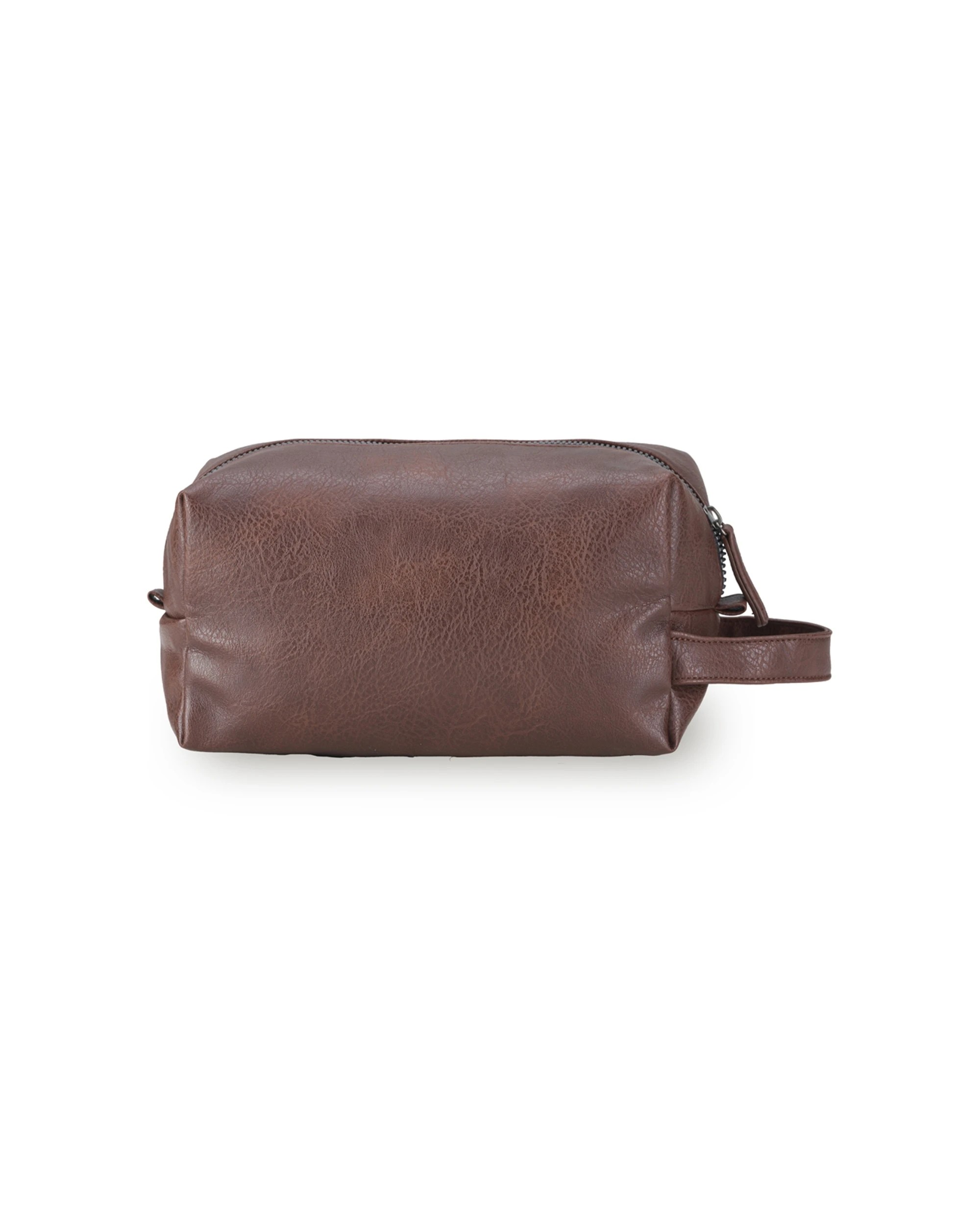 2 Tosca Vegan Leather Wetpack Travel Toiletries Bag Lightweight Chocolate - Brown, 2 of 2