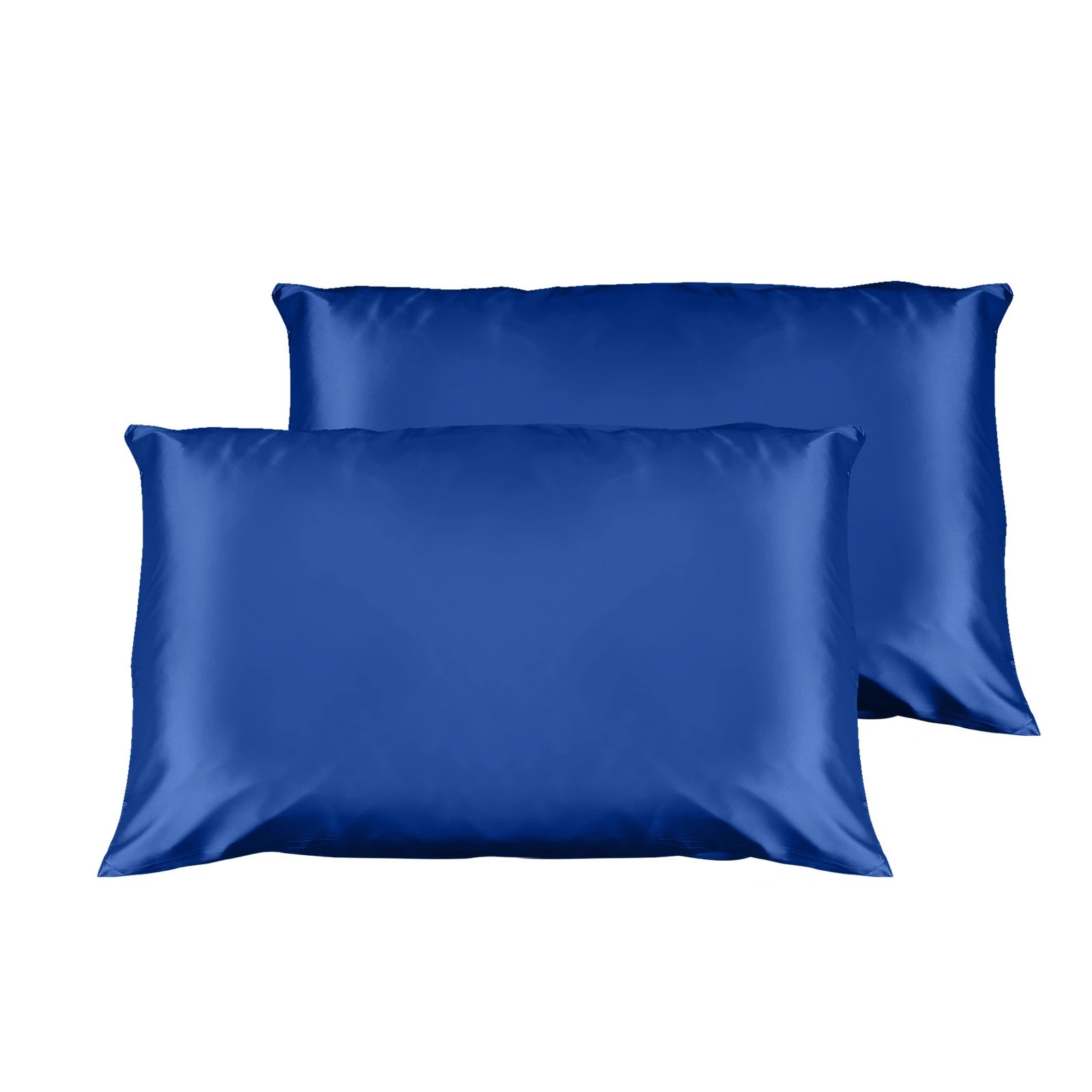 1 Casa Decor Luxury Satin Pillowcase Set With Gift Box Luxury Bedding Twin Pack - Blue, 1 of 10