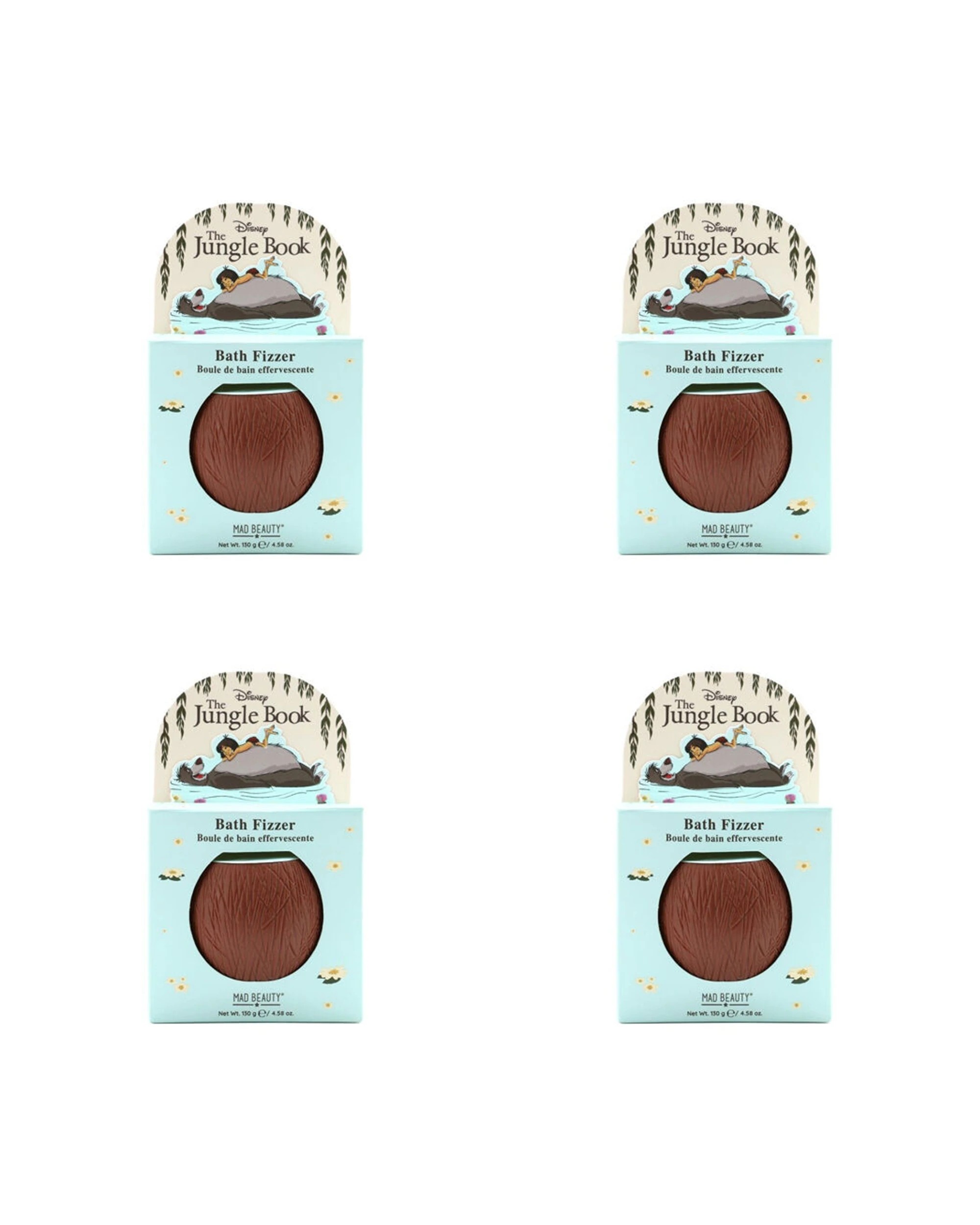 1 Disney The Jungle Book Tropical Scented Bathtub Fizzer 130g 4 Pack - Brown, 1 of 3