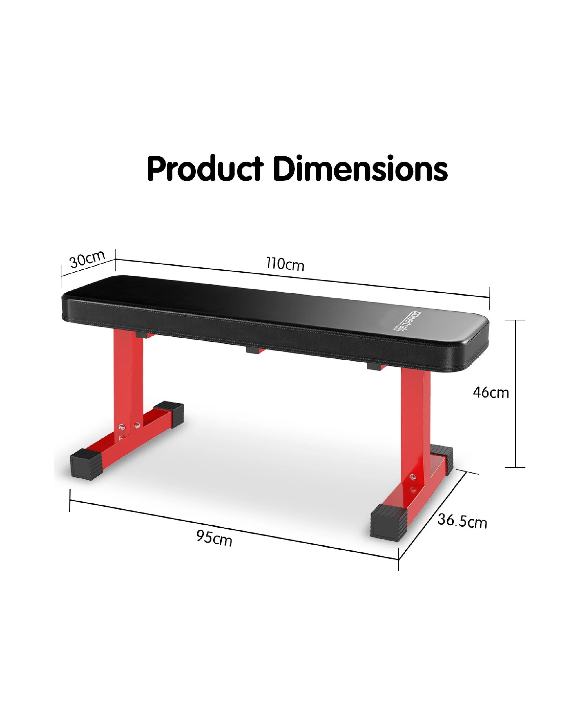 6 Powertrain Home Gym Flat Exercise Bench Press Fitness Equipment, 6 of 10