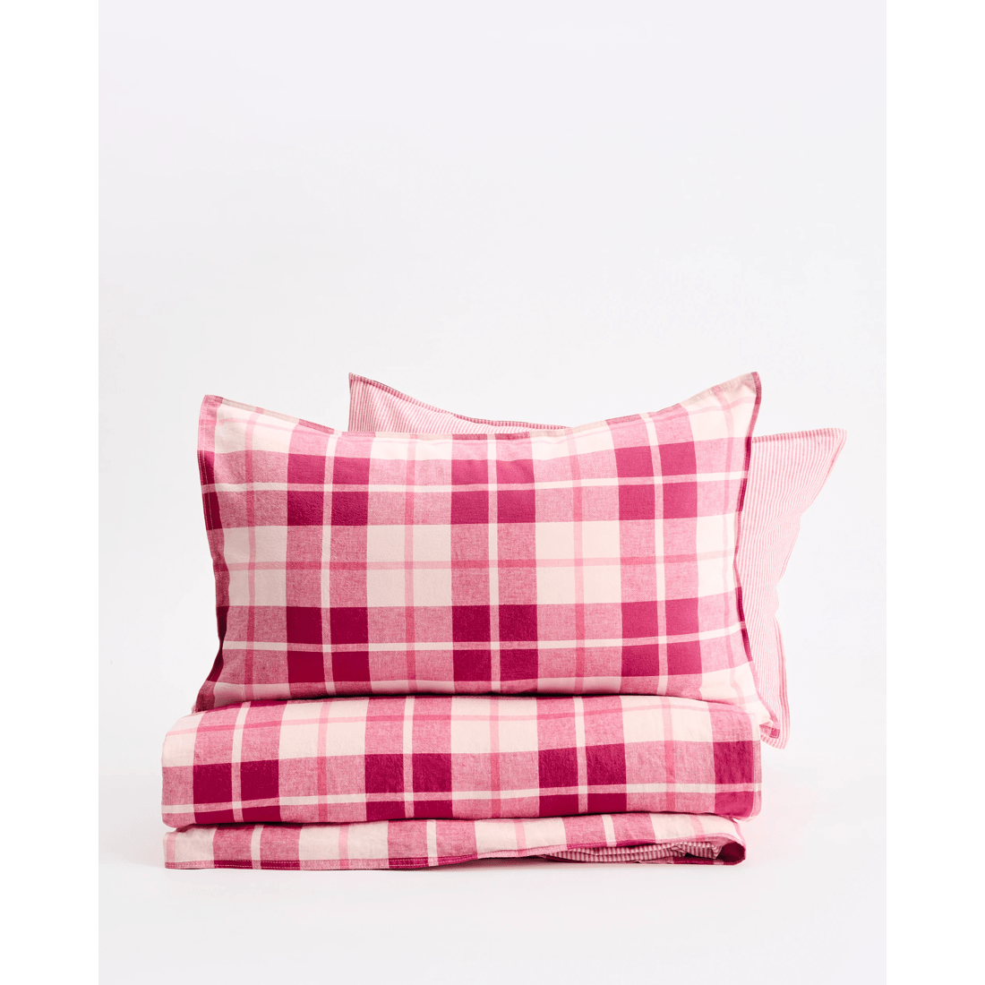 8 Target Ashlee Check Linen/cotton Quilt Cover Set
 - Queen Bed
 - Pink, 8 of 9