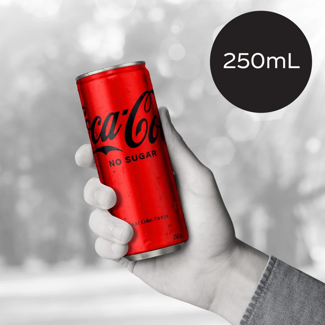 3 Coca-Cola No Sugar Soft Drink Can 250ml, 3 of 3