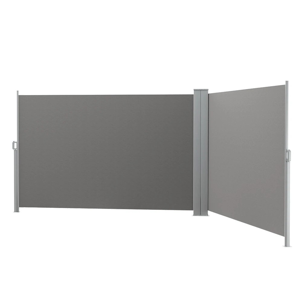 1 Instahut Side Awning Sun Shade Outdoor Retractable Privacy Screen 1.8X6M - Grey, 1 of 6