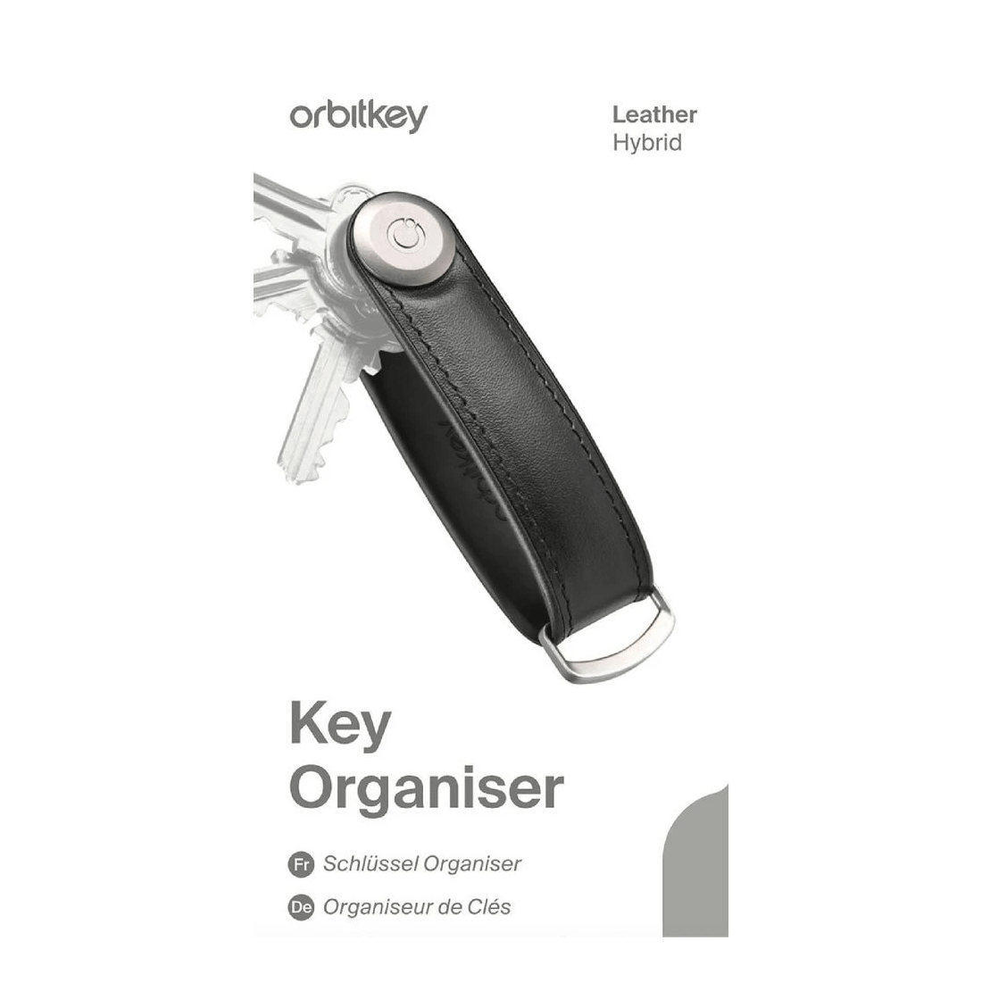 2 Orbitkey Hybrid Leather Key Organiser Black, 2 of 6