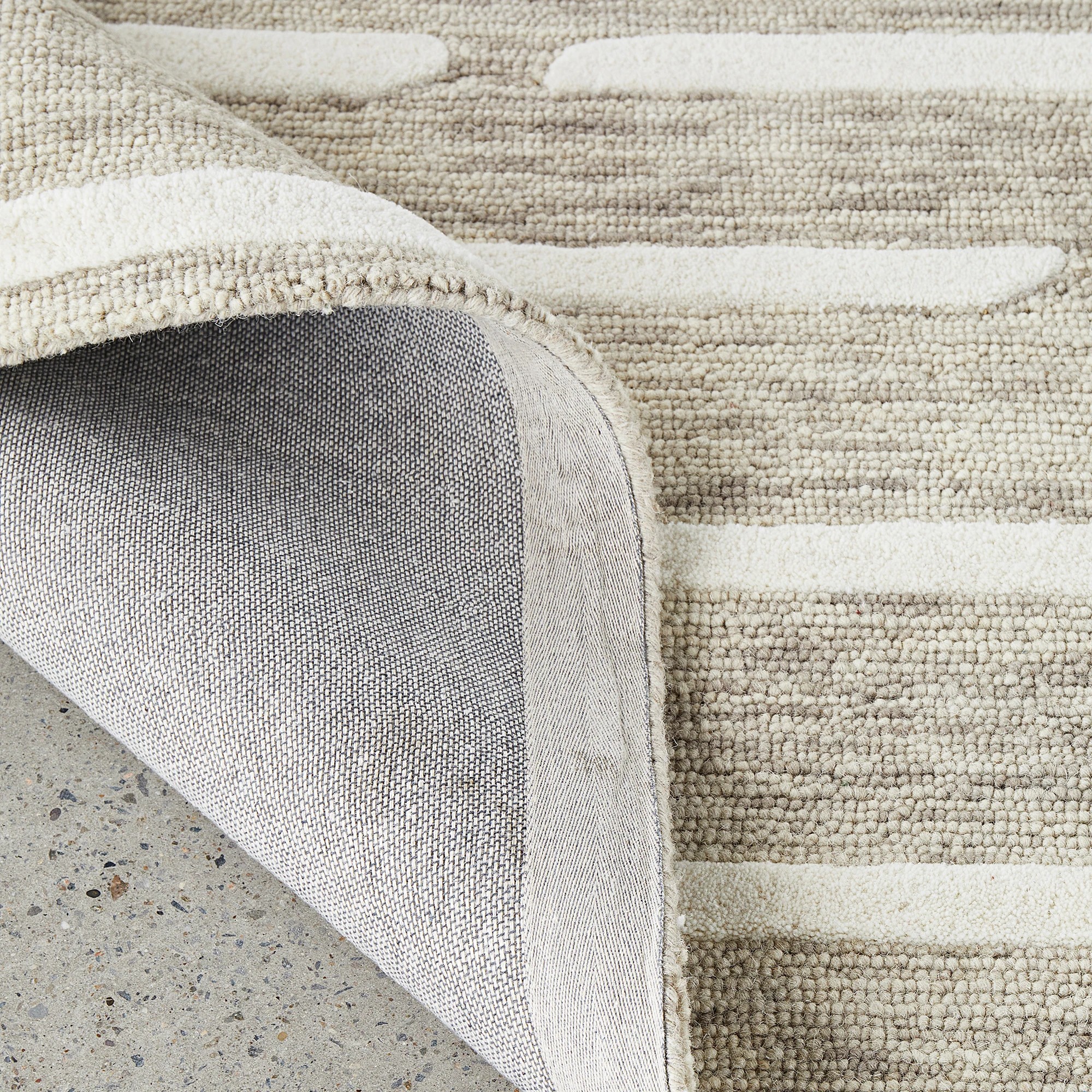 5 Common Ground Rugs Lumina Maze 225x155cm - Medium Wool Rug - Beige, 5 of 7