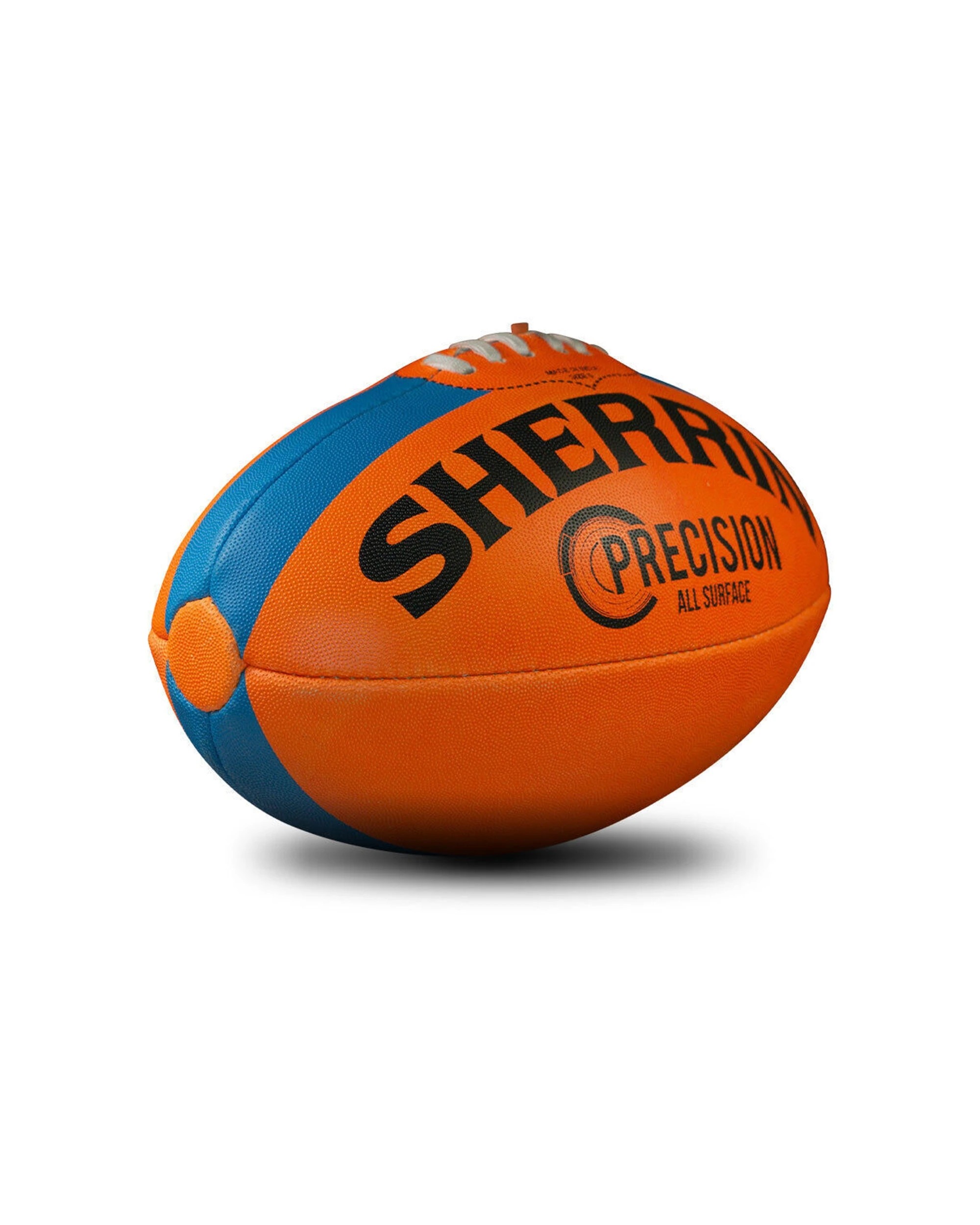 3 Sherrin Precision Synthetic Rubber AFL Training Football Size 5 All Surface - Orange, 3 of 3