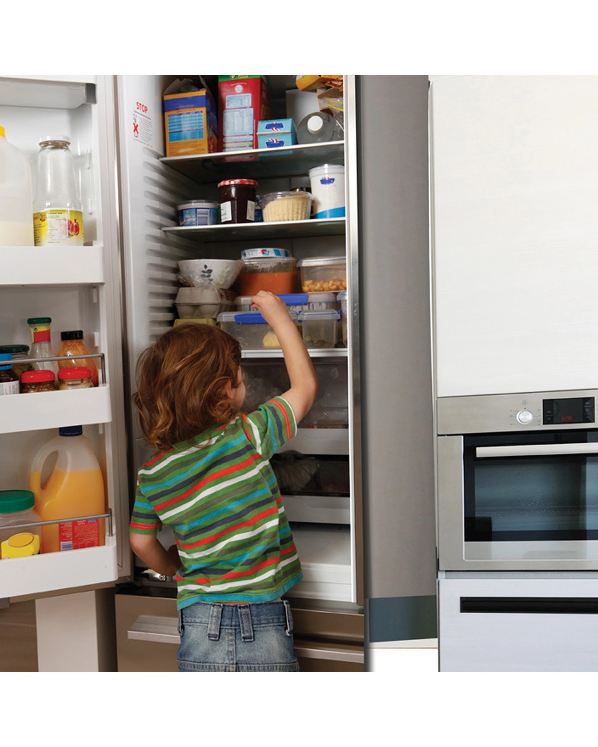 4 Dreambaby 2pk Baby Safety Refrigerator Latch Prevents Accidents Easy Use - White, 4 of 5