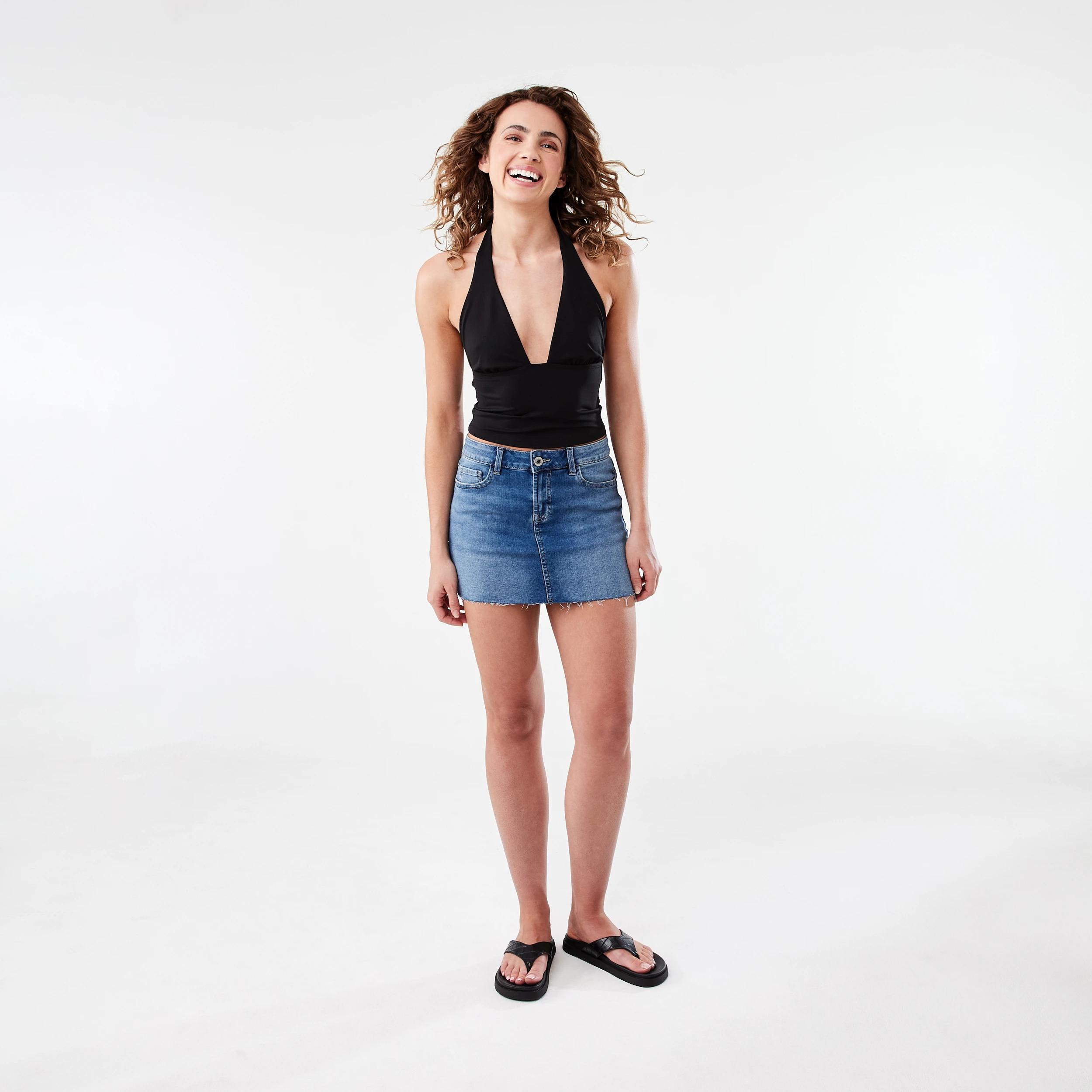 2 Denim Skirt Mid Wash, 2 of 7