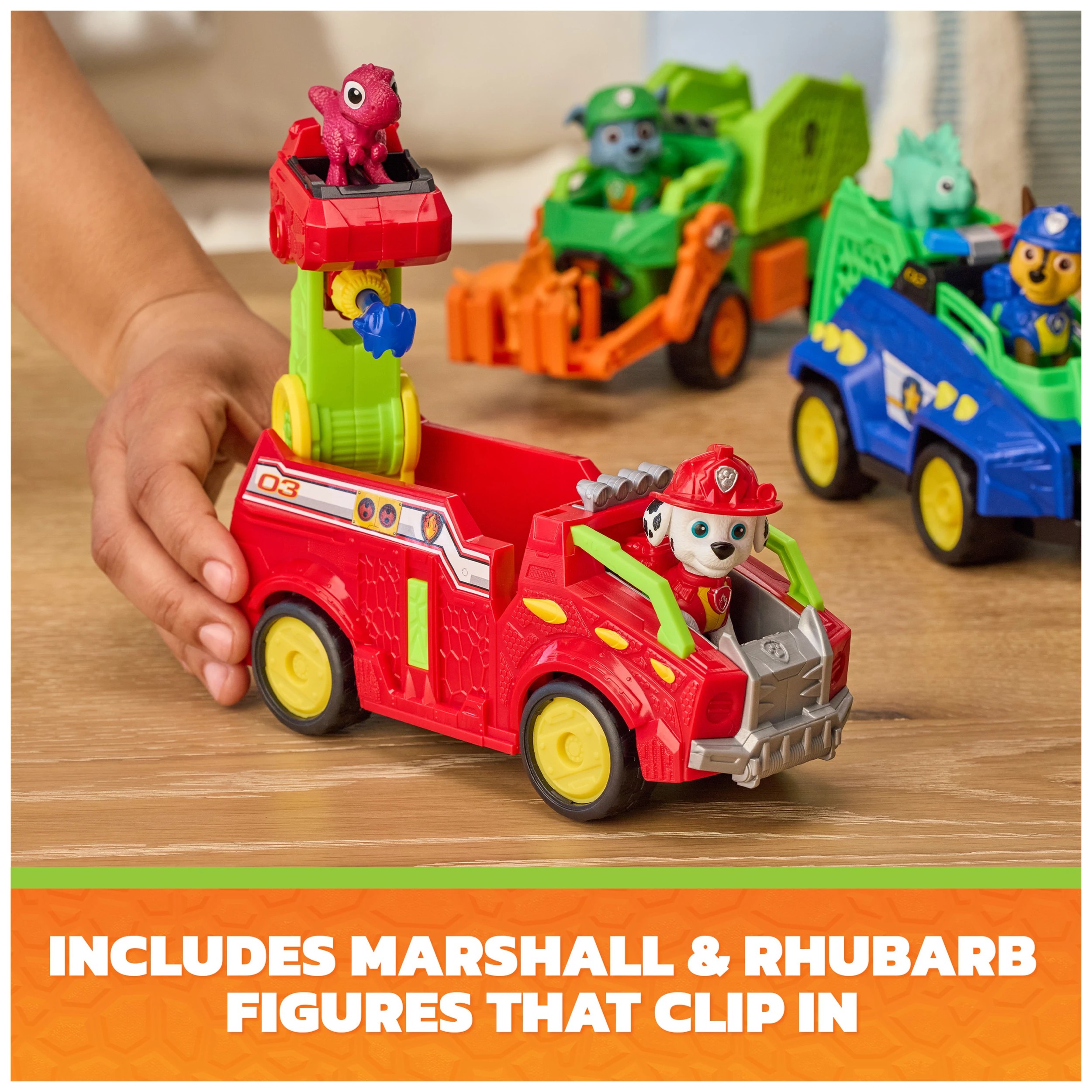 5 PAW Patrol: The Dino Movie Marshall Dino Rescue Fire Truck, 5 of 9