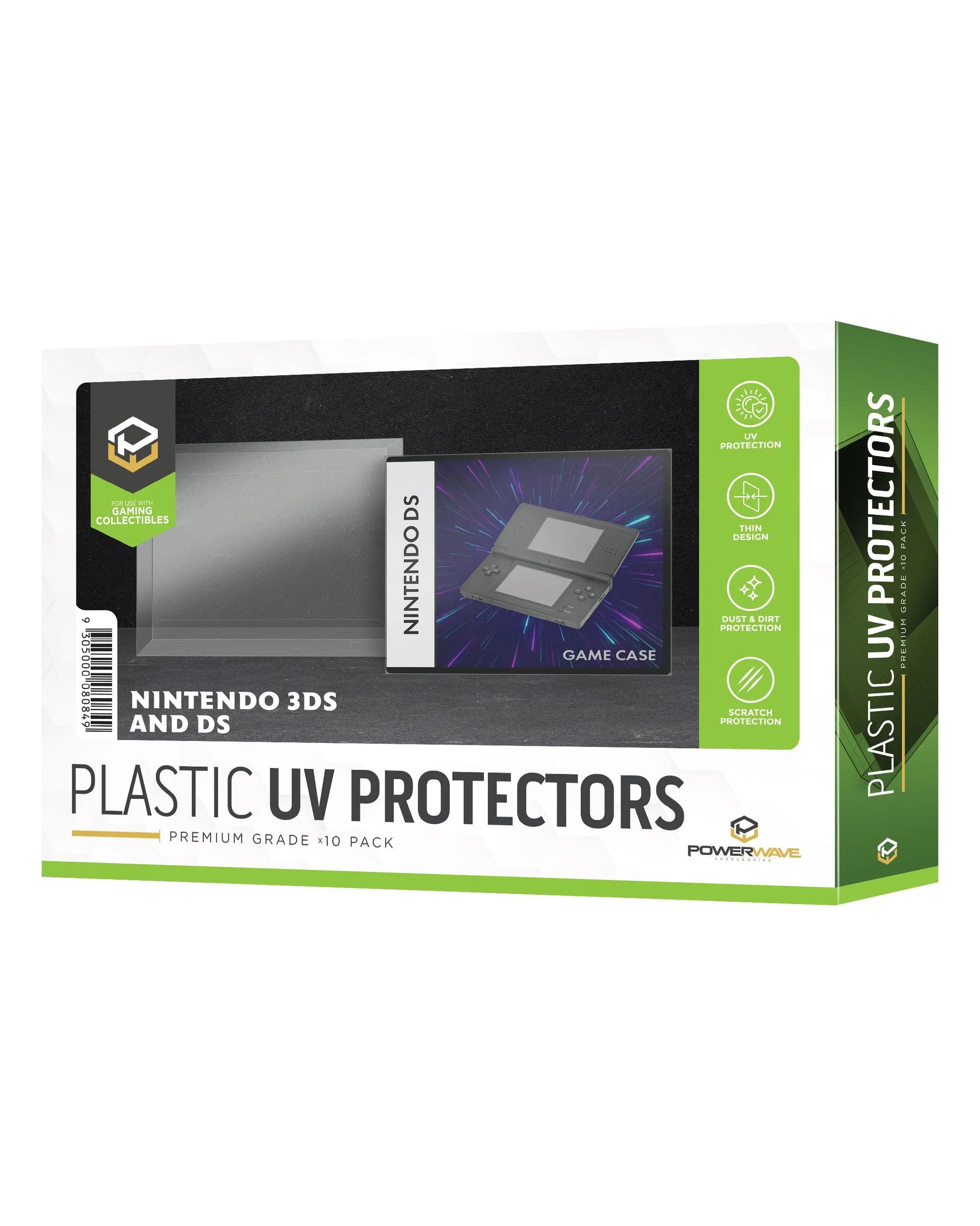 1 Powerwave Nintendo DS and 3DS Game Case 0.5mm Plastic UV Protector 10 Pack - Clear, 1 of 1