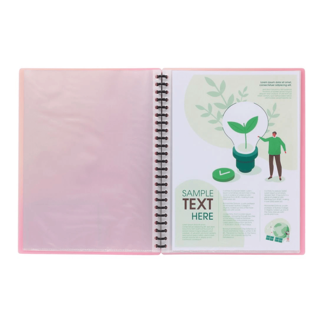 3 J.Burrows 20 Pocket Refillable Display Book Pink, 3 of 3