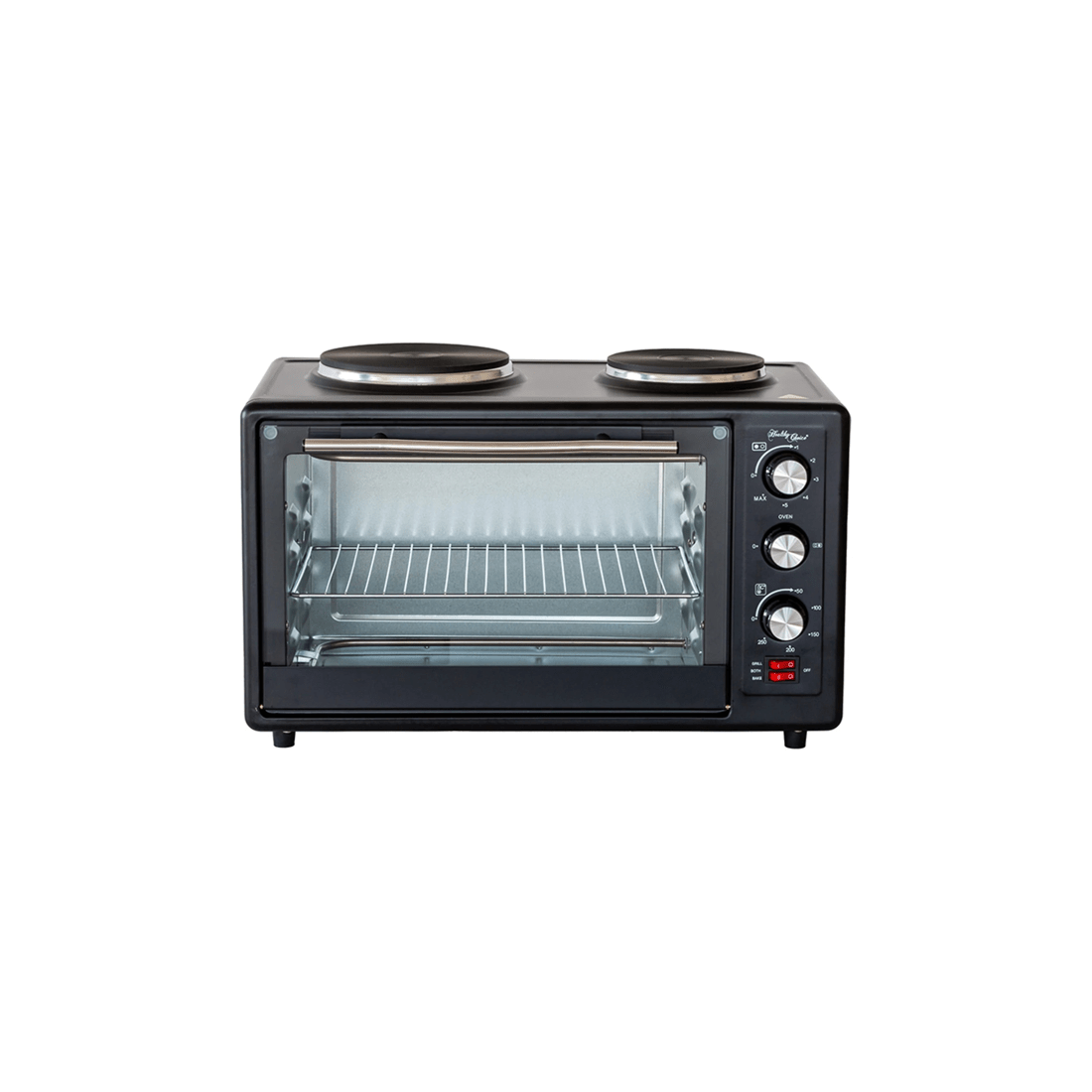 2 34l 1700w Portable Electric Rotisserie Grill/toaster Oven/dual Cooktop/hot Plate
 - Black, 2 of 7