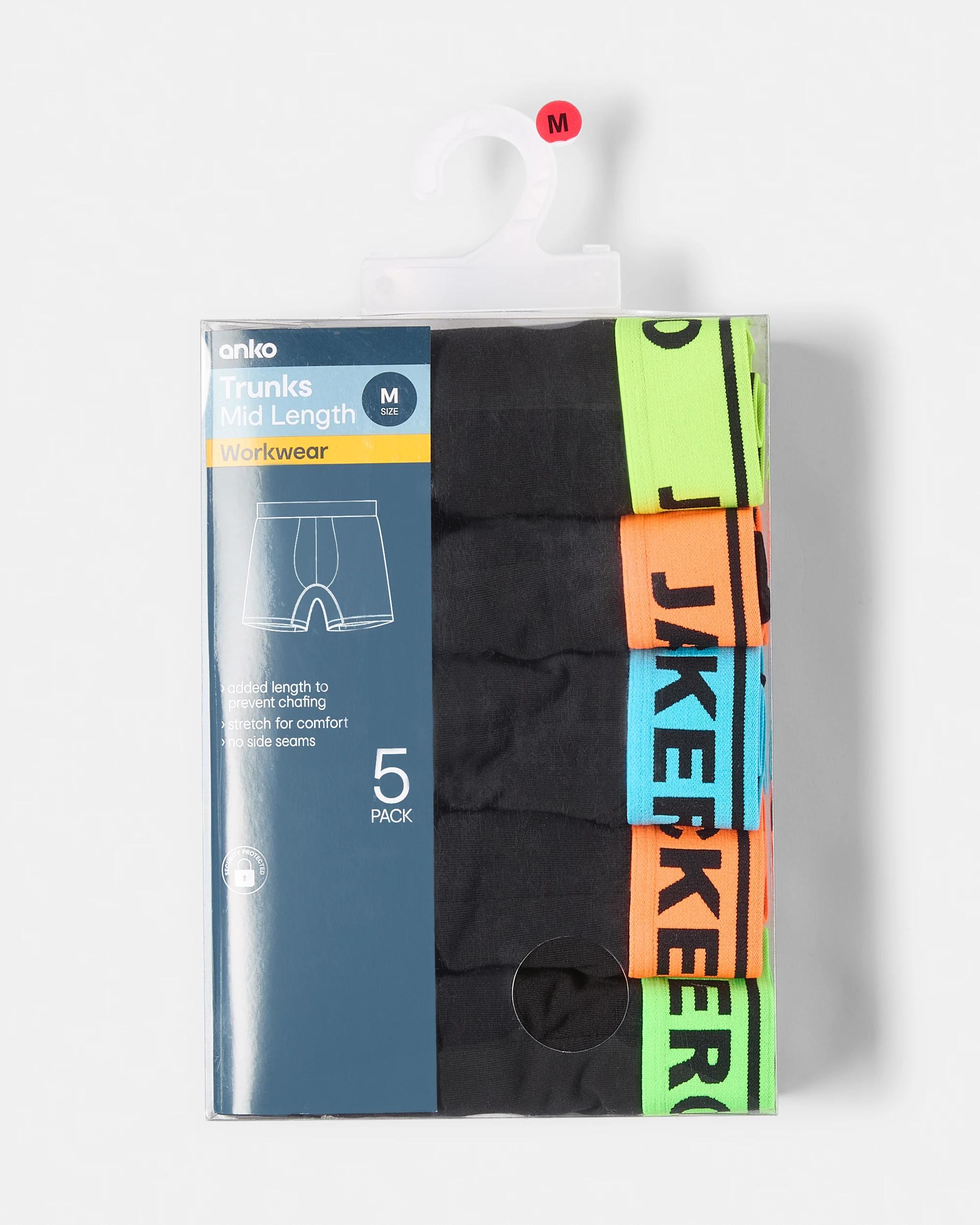 7 5 Pack Mid Length Work Trunks Black, 7 of 7