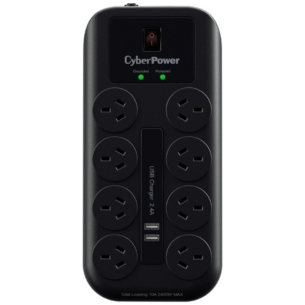 1 Cyberpower 8 Port Surge Suppressor Powerboard, 1 of 4
