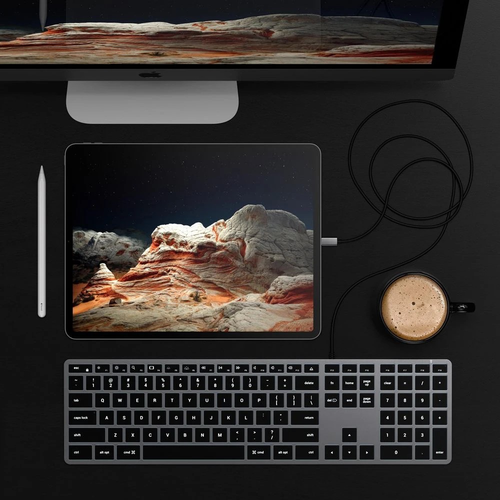 7 Satechi Slim W3 USB-C Wired Keyboard Space Grey, 7 of 9