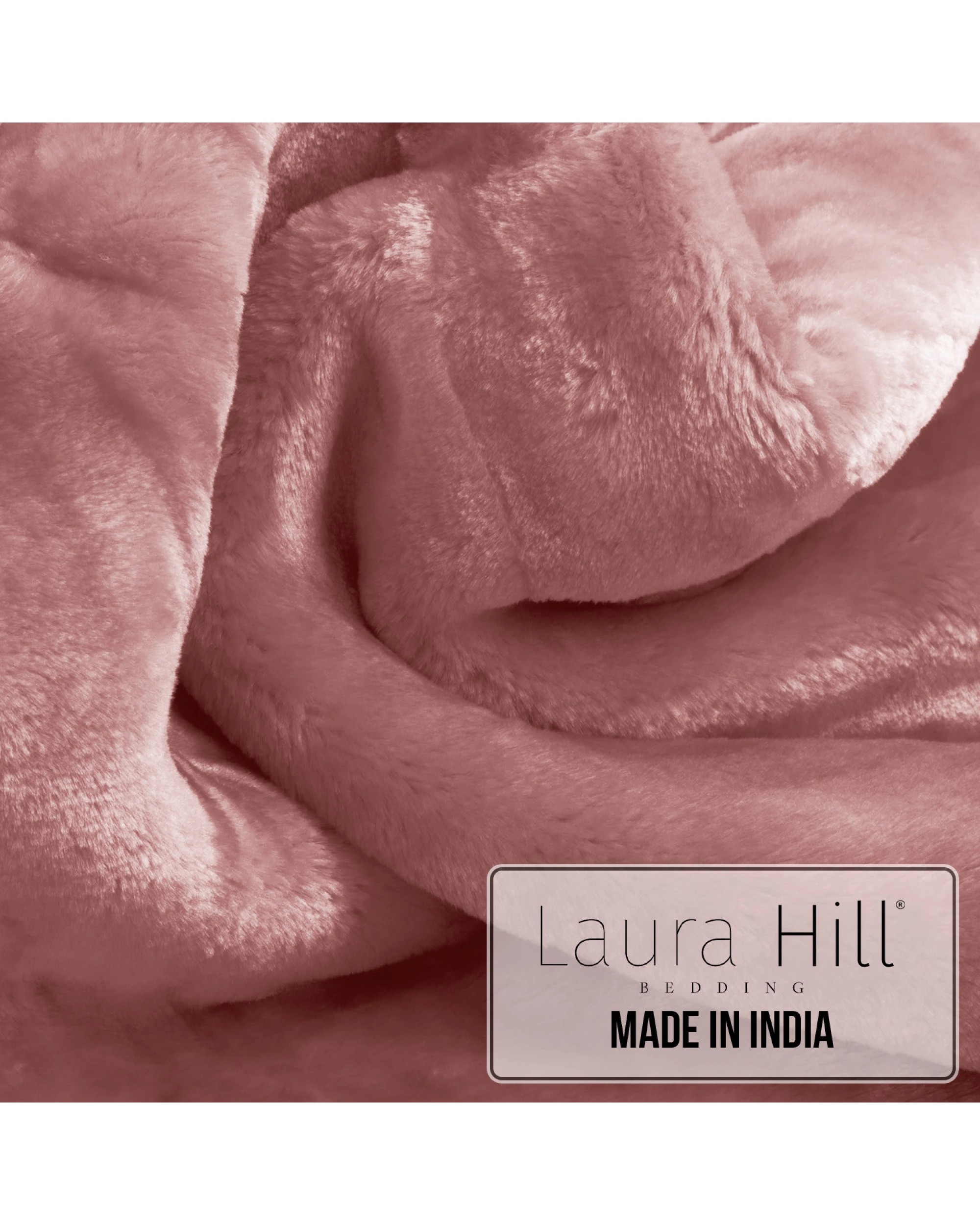 4 Laura Hill 800-gsm Mink Blanket Double-sided Soft Plush Bed Faux Throw Rug Pink
 - Queen Bed, 4 of 10