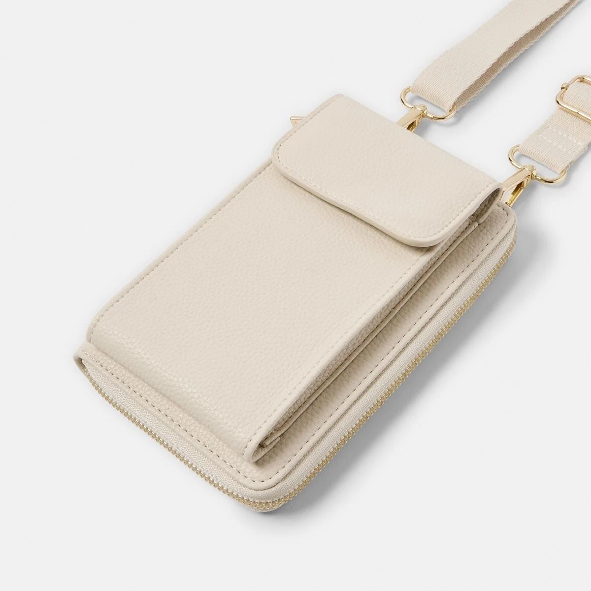 3 Sim Fabric Strap Phone Wallet PORCELAIN WHITE, 3 of 4