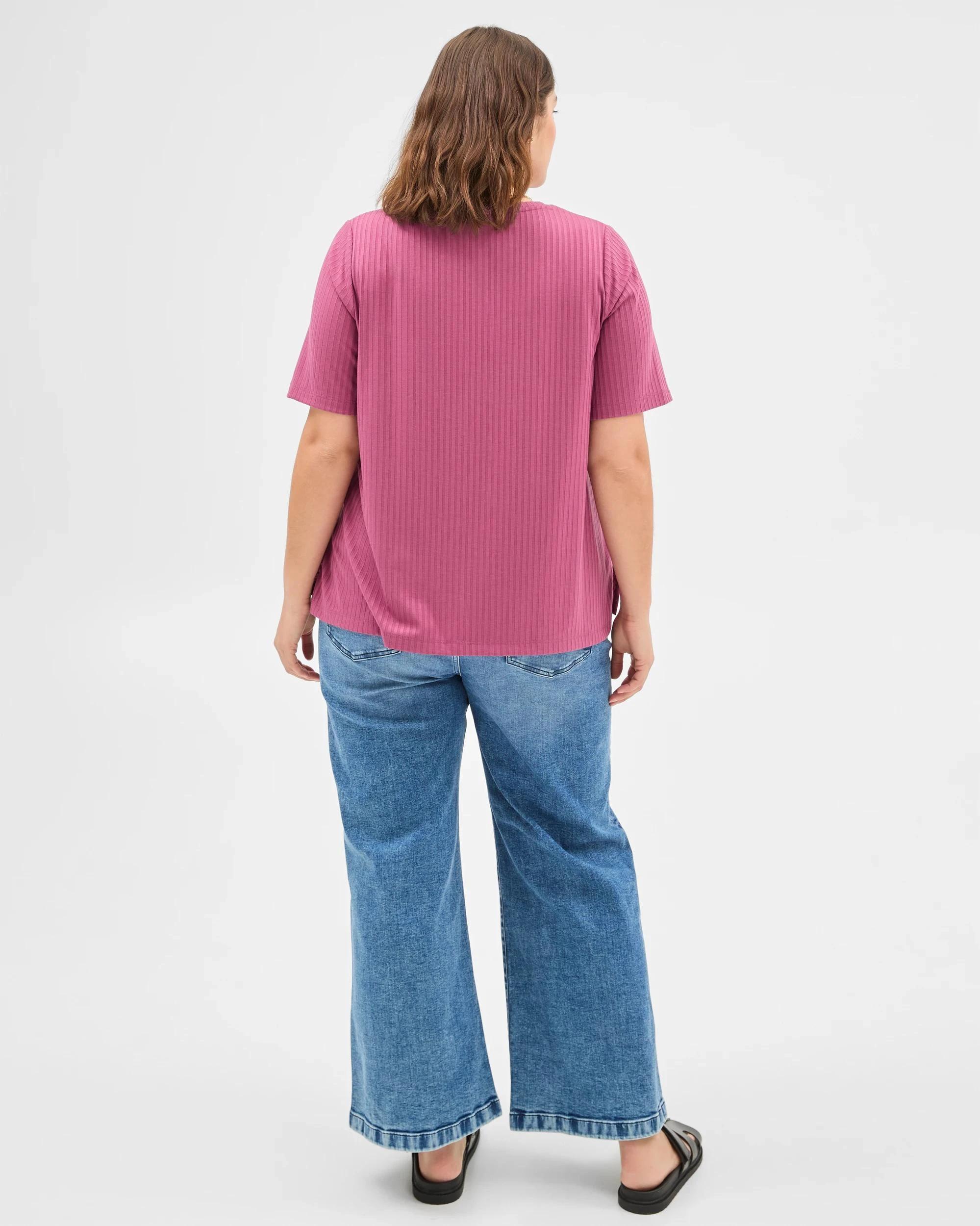 6 Target Plus Size Rib Layering T-Shirt DAMSON, 6 of 6