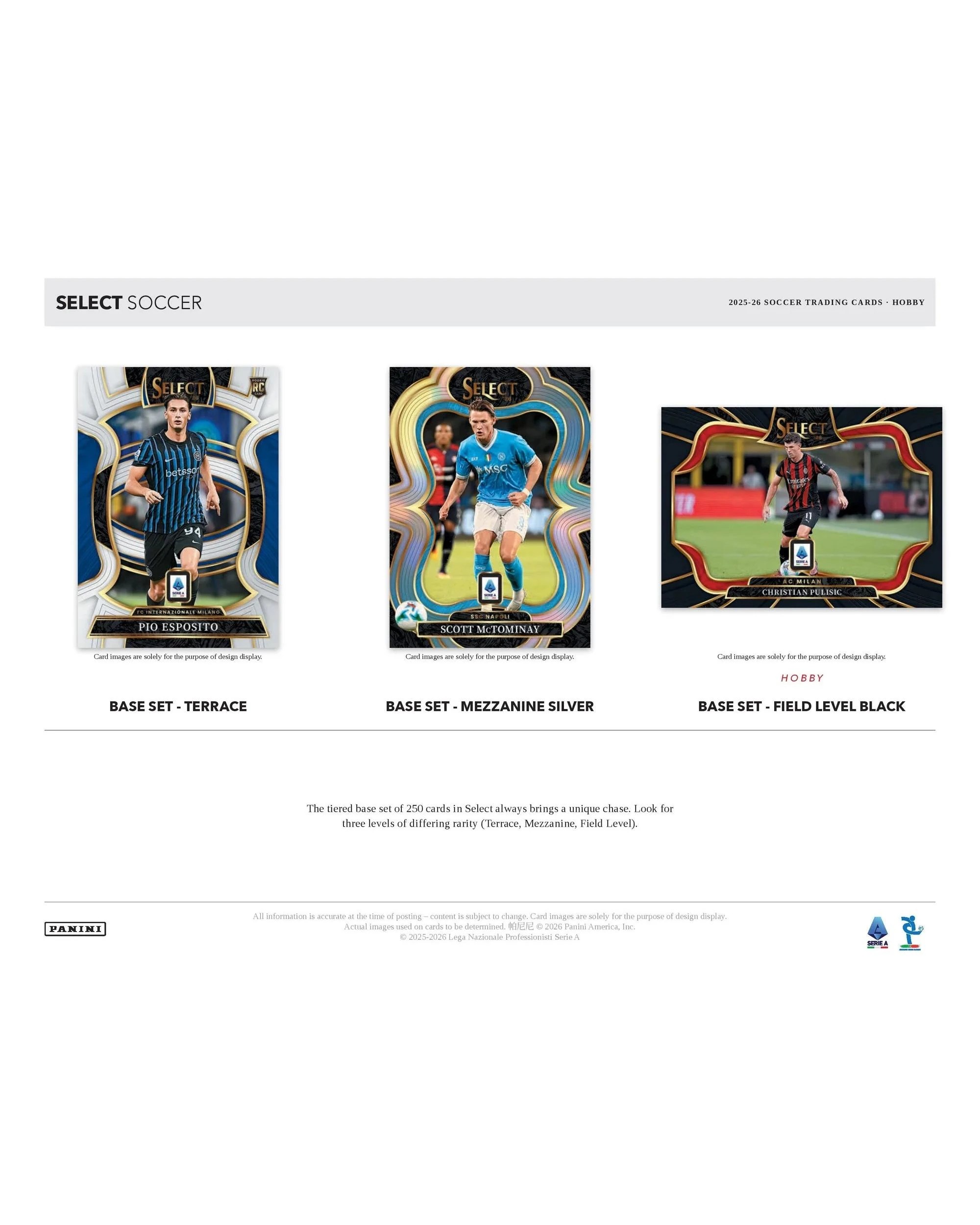3 Panini 2025/2026 Select Serie A Soccer Hobby Pack, 3 of 7