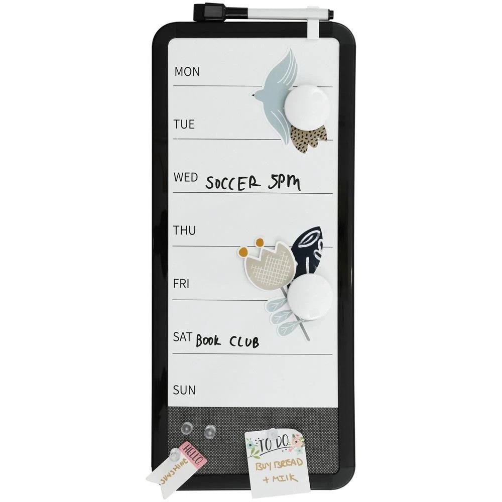 8 Otto Weekly Planner Board Fabric 175x405mm Black, 8 of 8