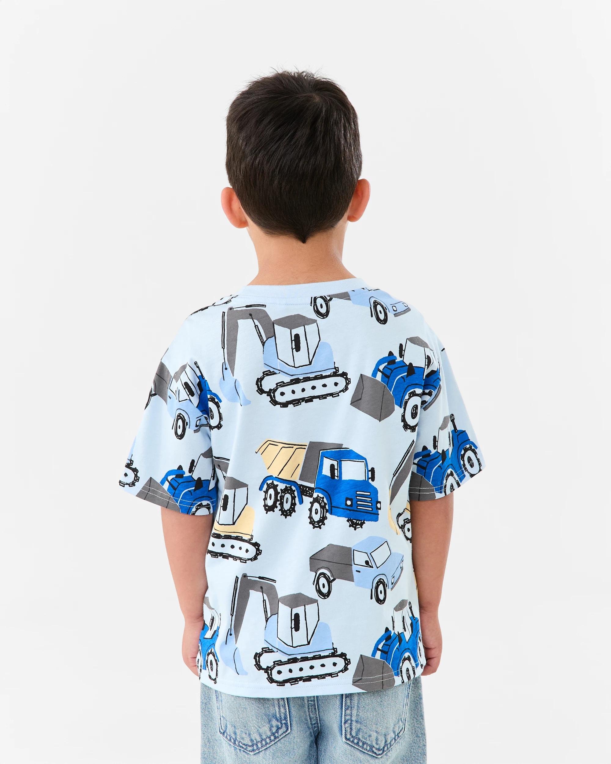 2 All Over Print T-shirt Blu Dig, 2 of 7