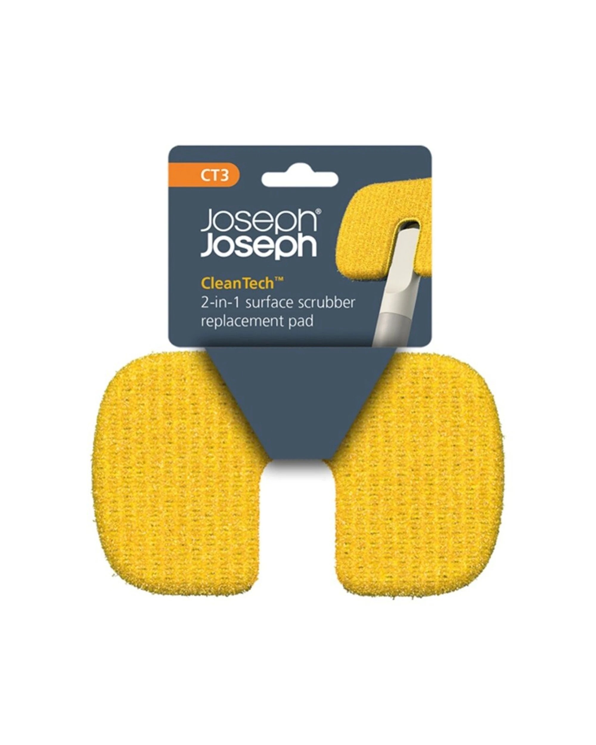 2 Joseph Joseph 4PK CleanTech Surface Cloth And Scrubber Replacement Pad 2-in-1 - Blue, 2 of 8