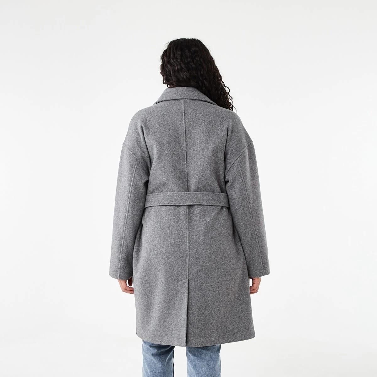 3 Oversized Coat with Belt Gry Chmrle, 3 of 9