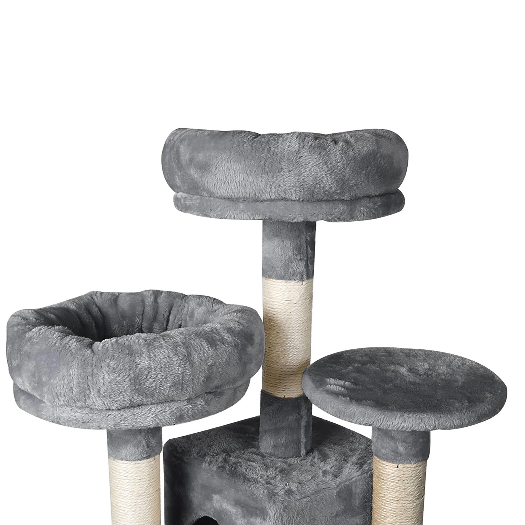 6 Pawz Cat Trees Scratching Post Scratcher For Large Cats Tower House Grey 141cm, 6 of 6