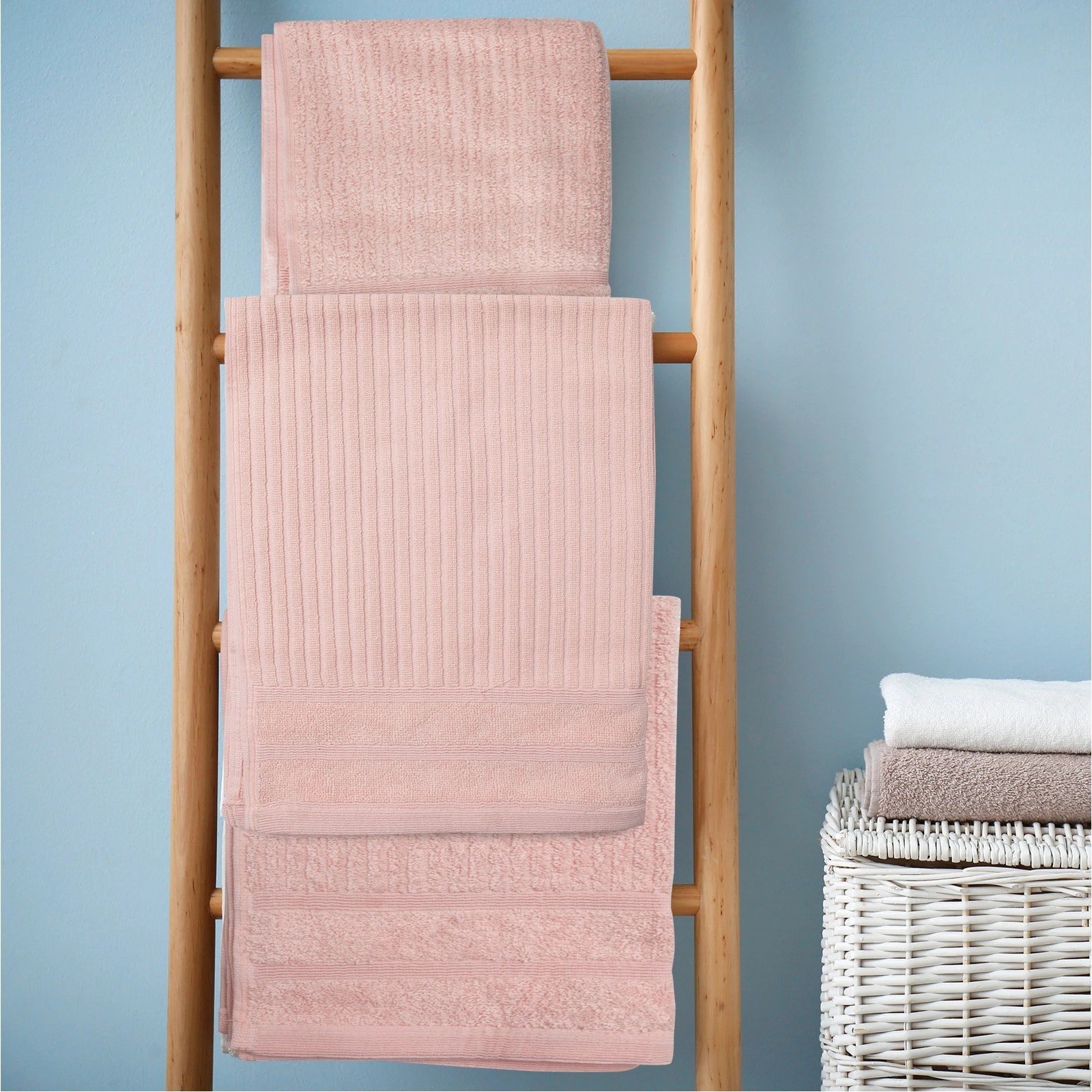 2 Royal Comfort Eden Cotton 600GSM 100% Cotton Luxury Bath Towels Set 8 Piece - Pink, 2 of 4