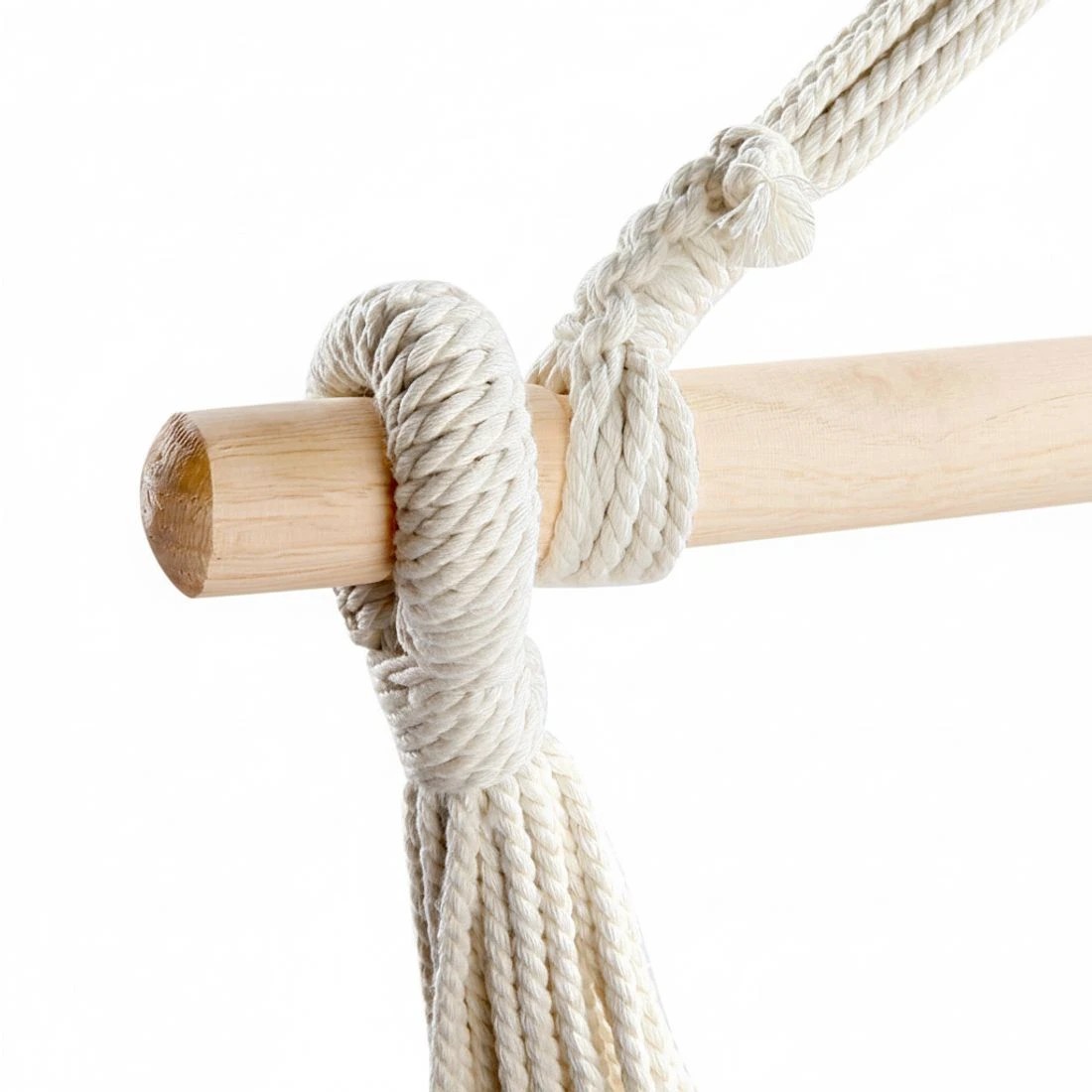 8 Gardeon Hanging Hammock Chair Outdoor Swing Hammocks Tassel Cream - Beige, 8 of 8