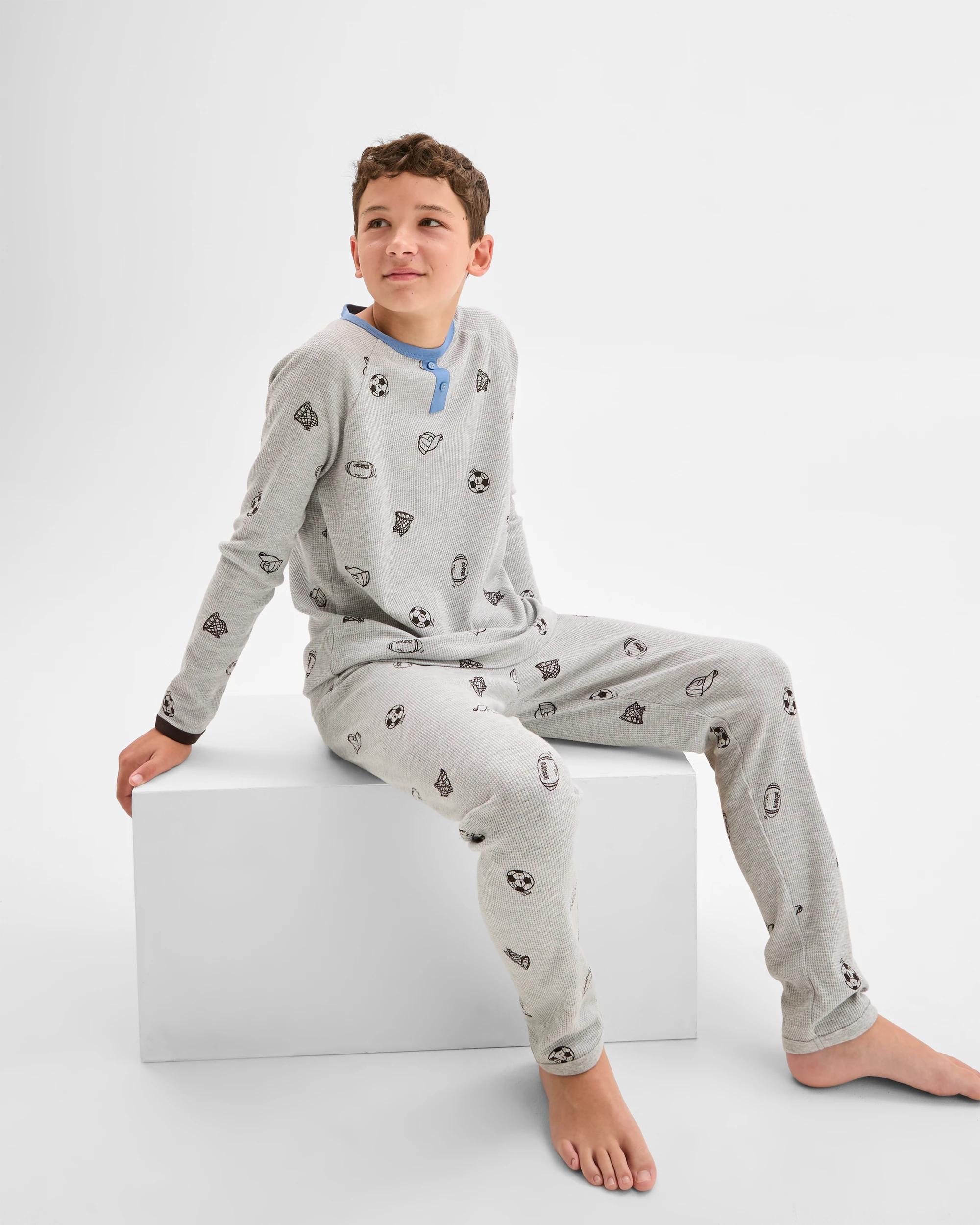 1 Target Kids Australian Cotton Older Boys Elevated Knit Pyjama Set SPORT, 1 of 8