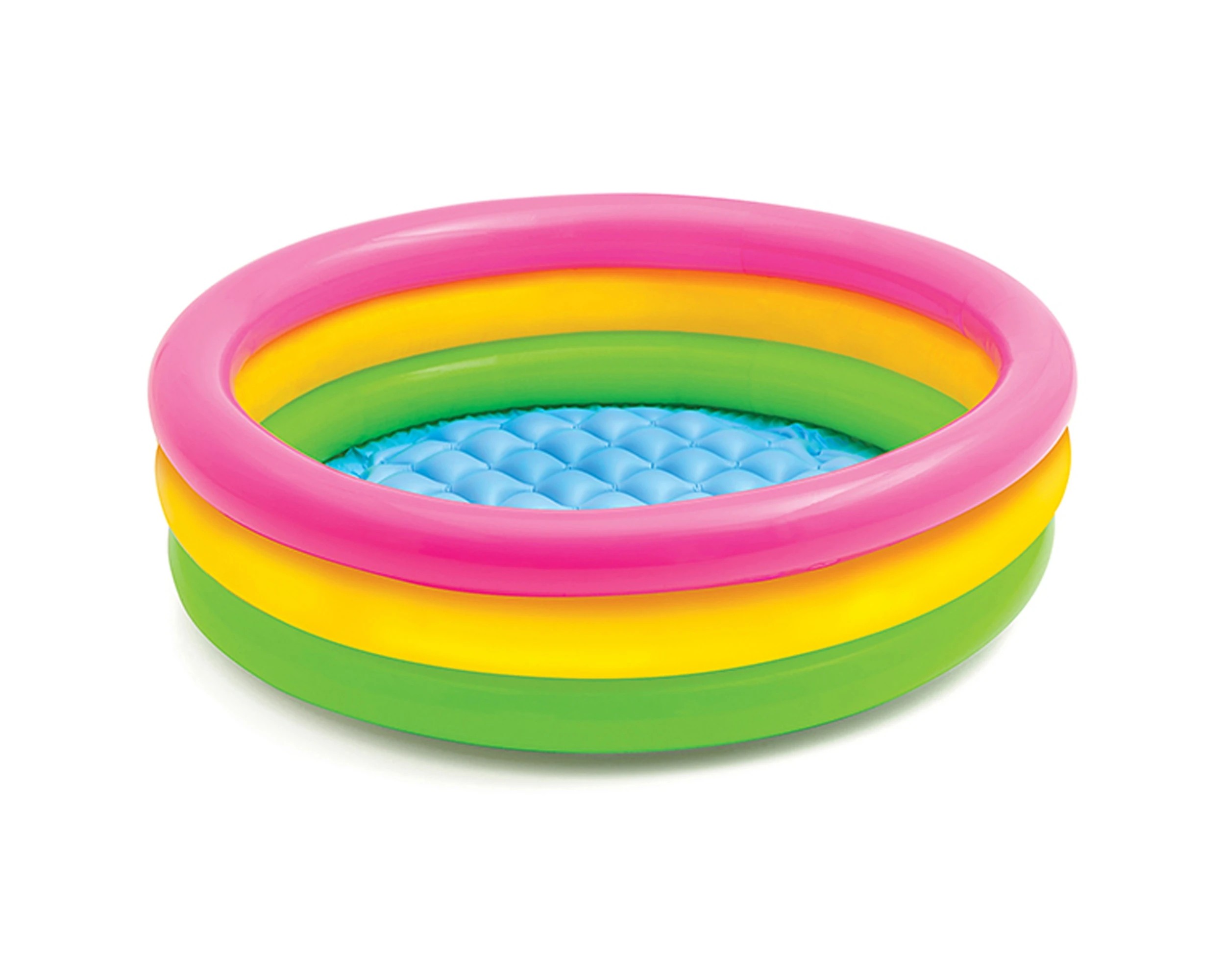 1 INTEX Sunset Glow 86x25cm Inflatable Baby Swimming Pool 1-3y With Soft Floor - Multi, 1 of 3