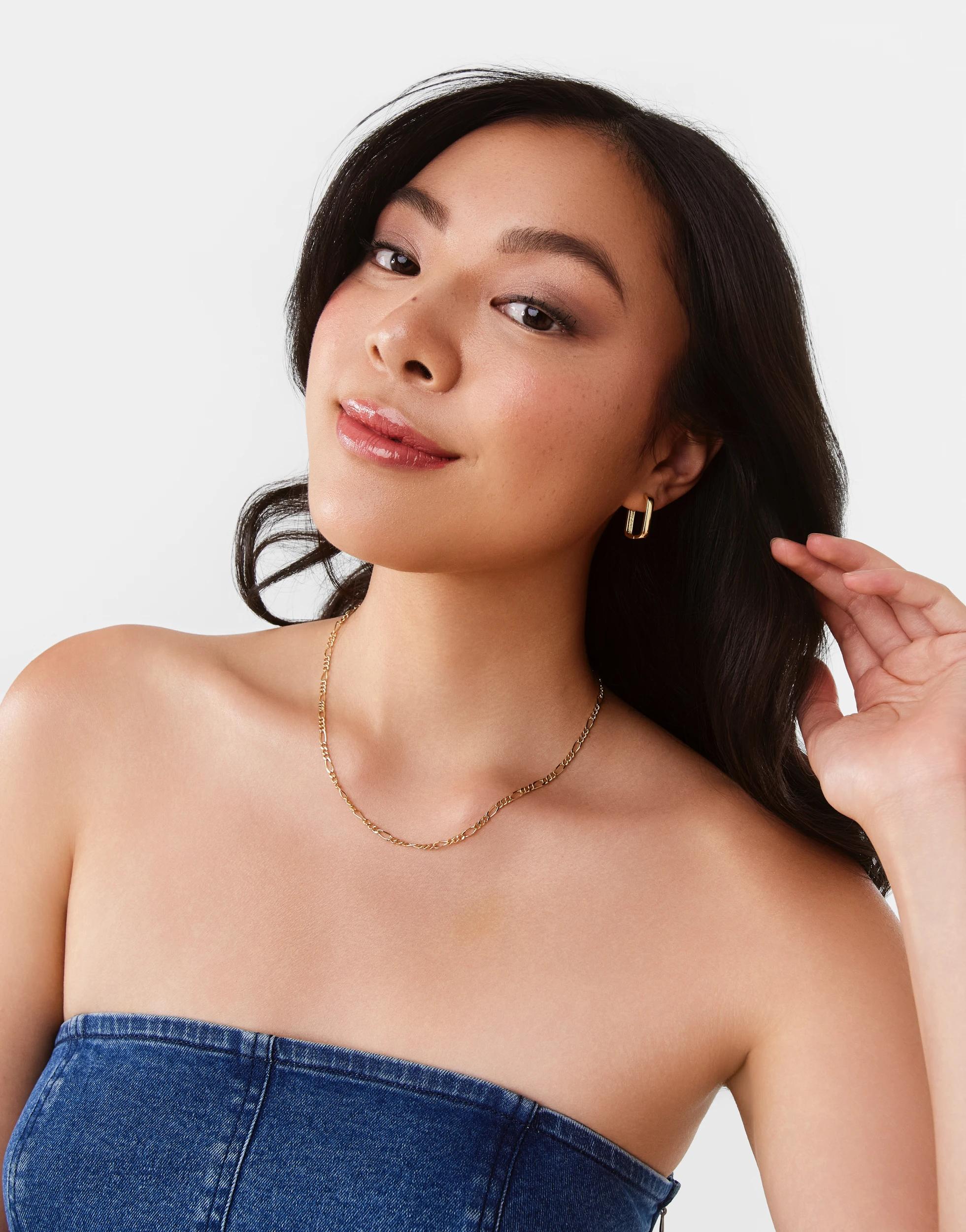 6 18K Gold Plated Rectangle Hoop Earrings Gold, 6 of 7